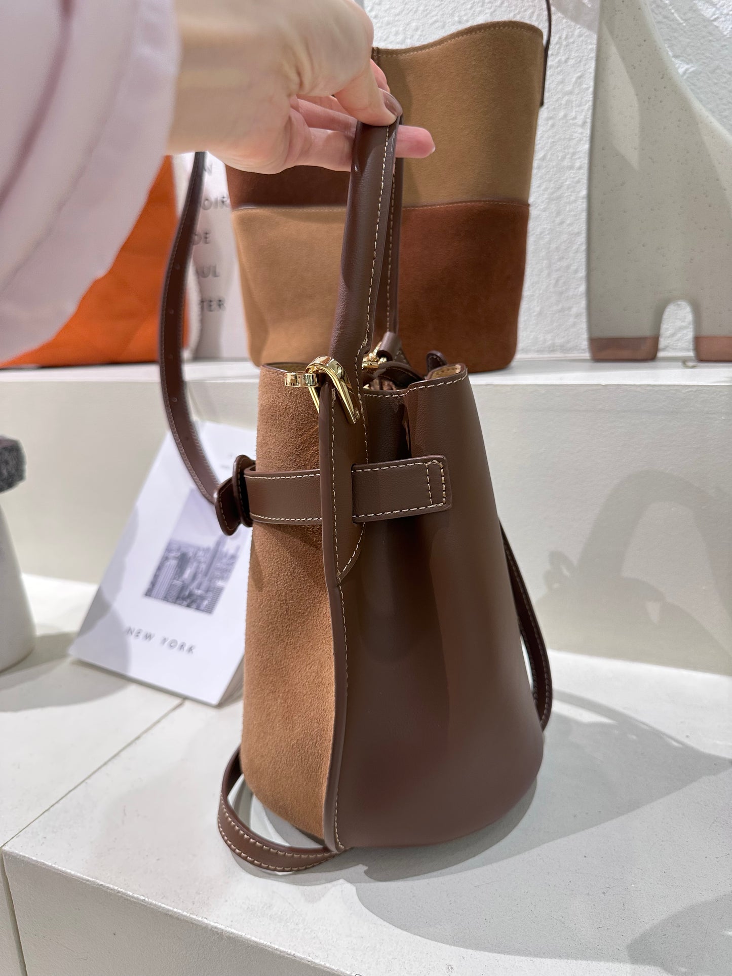 Half Leather 3 ways Bag