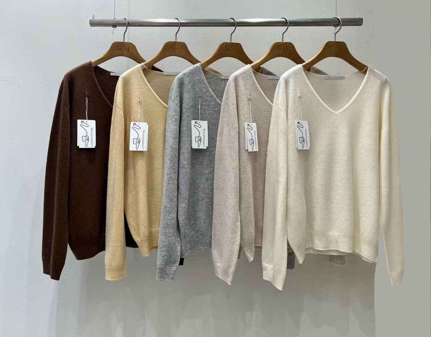 Wool V Neck Top