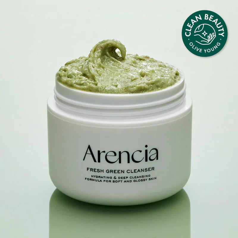軟糯年糕潔面 收毛孔~Arencia Fresh Green Cleanser 天然綠茶金縷梅大米年糕深清卸妝潔面膏