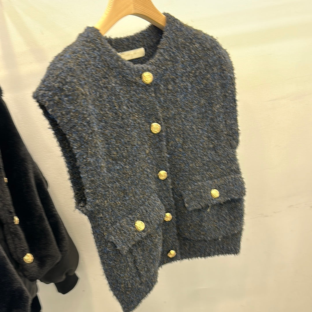 Candy Vest Gold Button