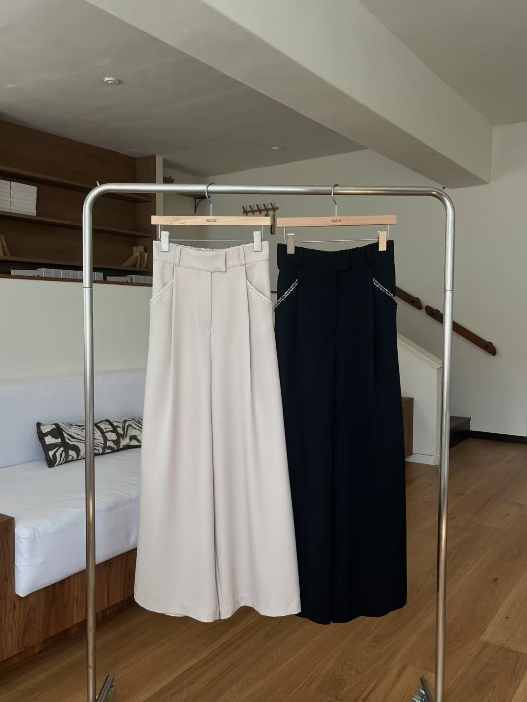 Tweed Chiffon Pants