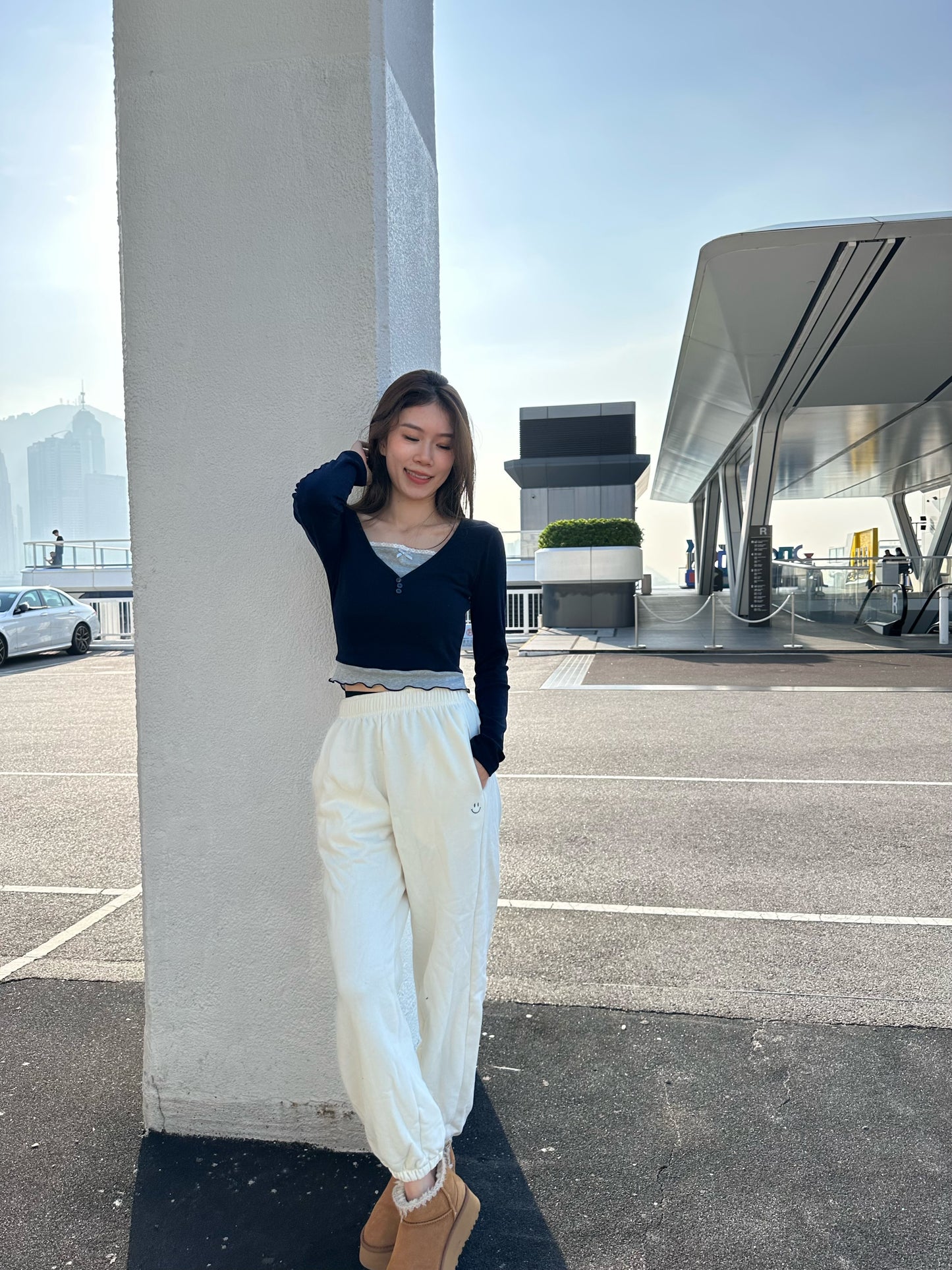 Cotton Lace Long Sleeves Top