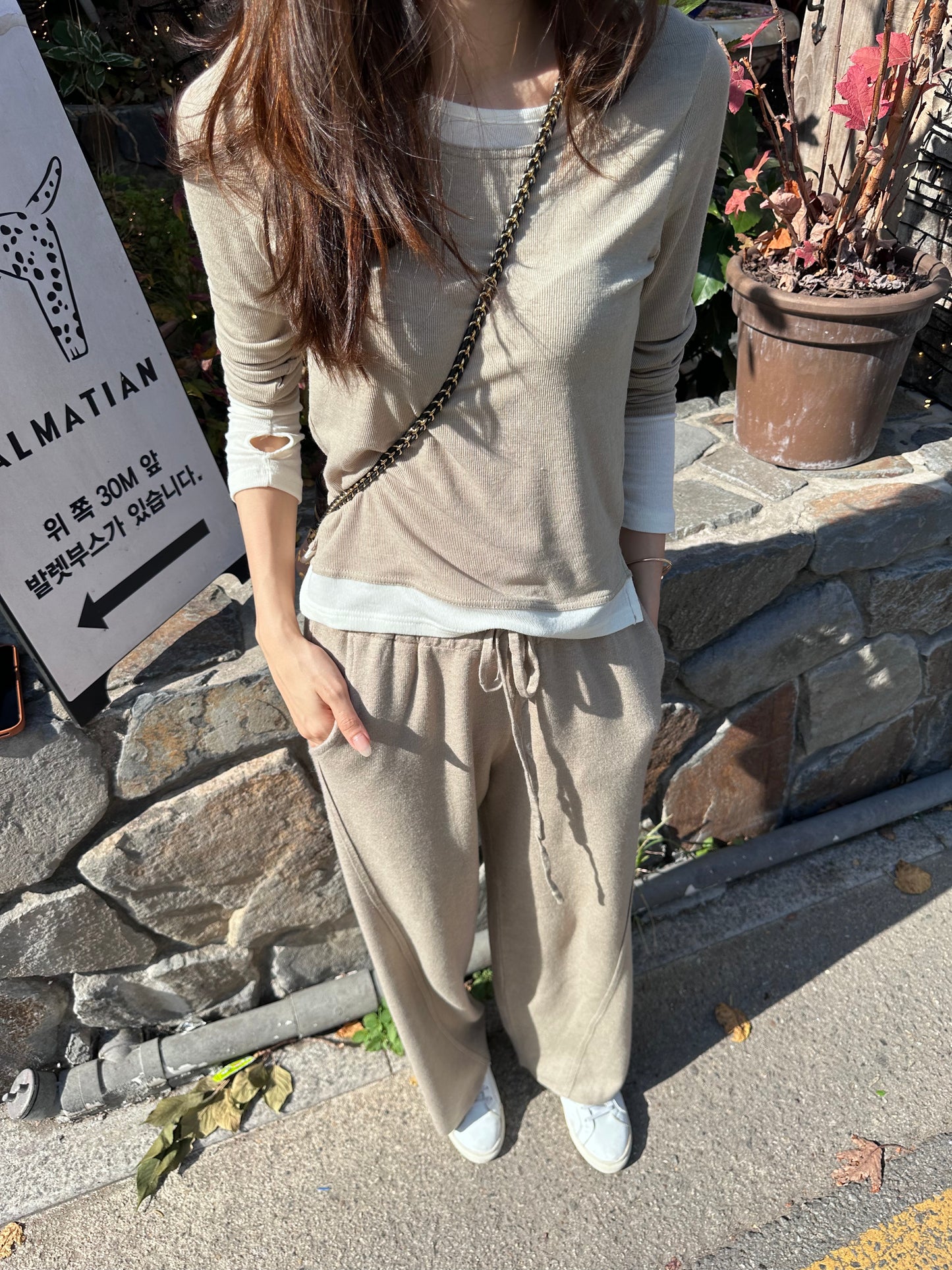 Knitted Wide Leg Pants