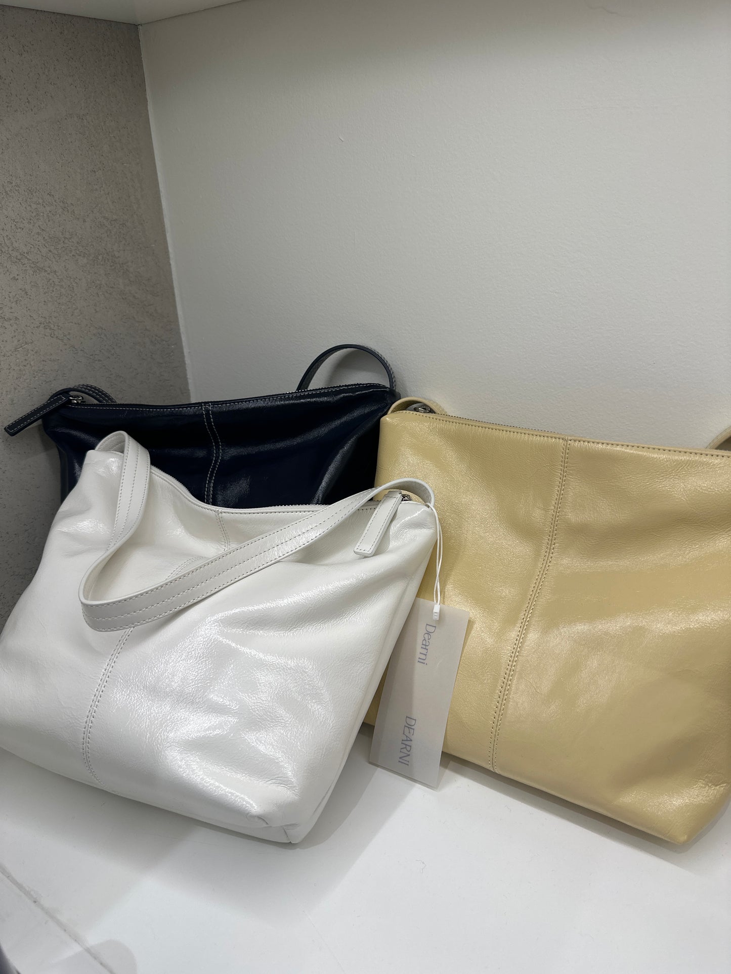 Flap Zip Up Leather Bag