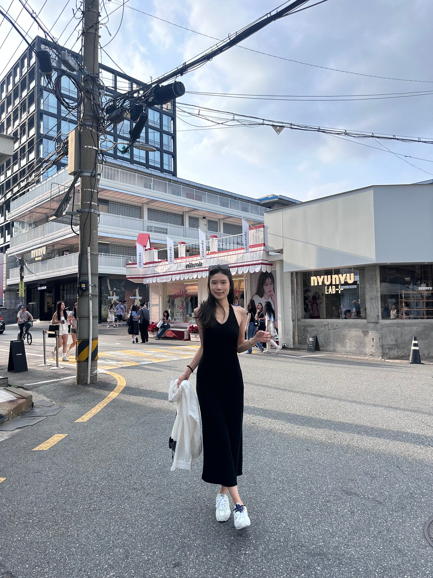 Cross Neck Cotton Maxi Dress