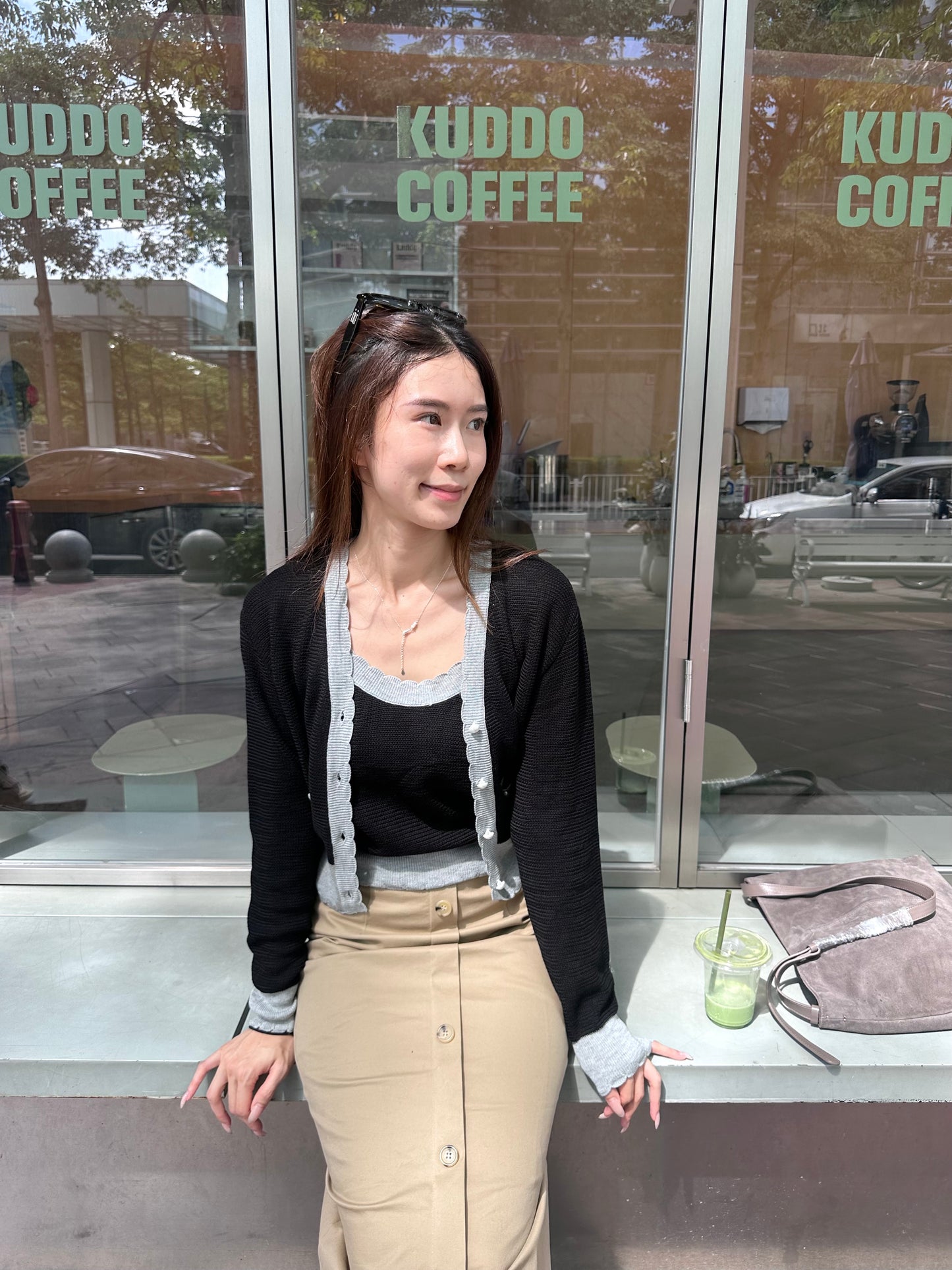 Pearl Knitted Tank & Cardigan Set