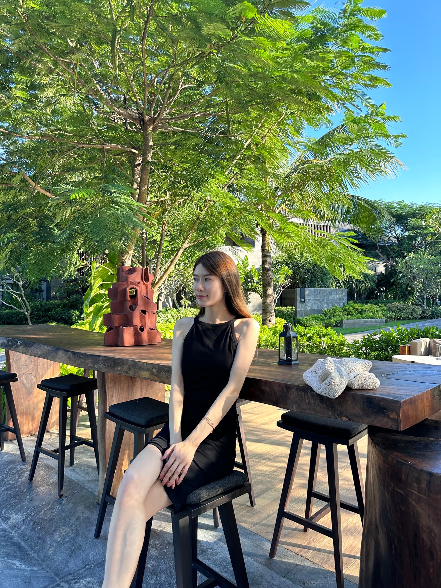 (ashchic made) One Side Tied Mini Dress