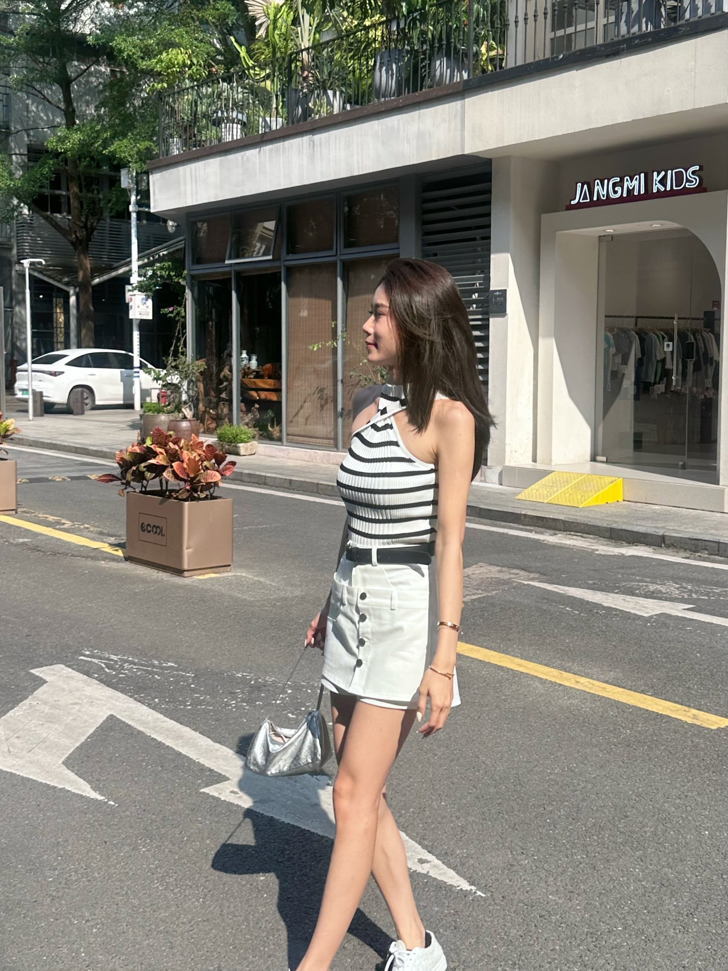 Cross Neck Twisted Tank Top