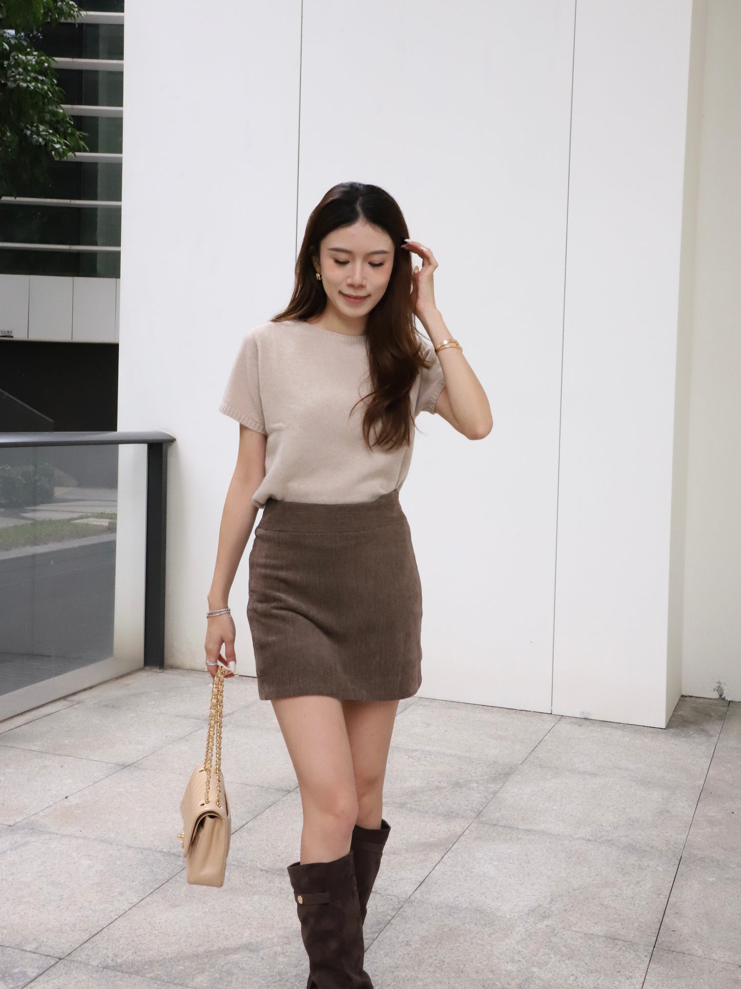 Cashmere & Wool Shorts T Top