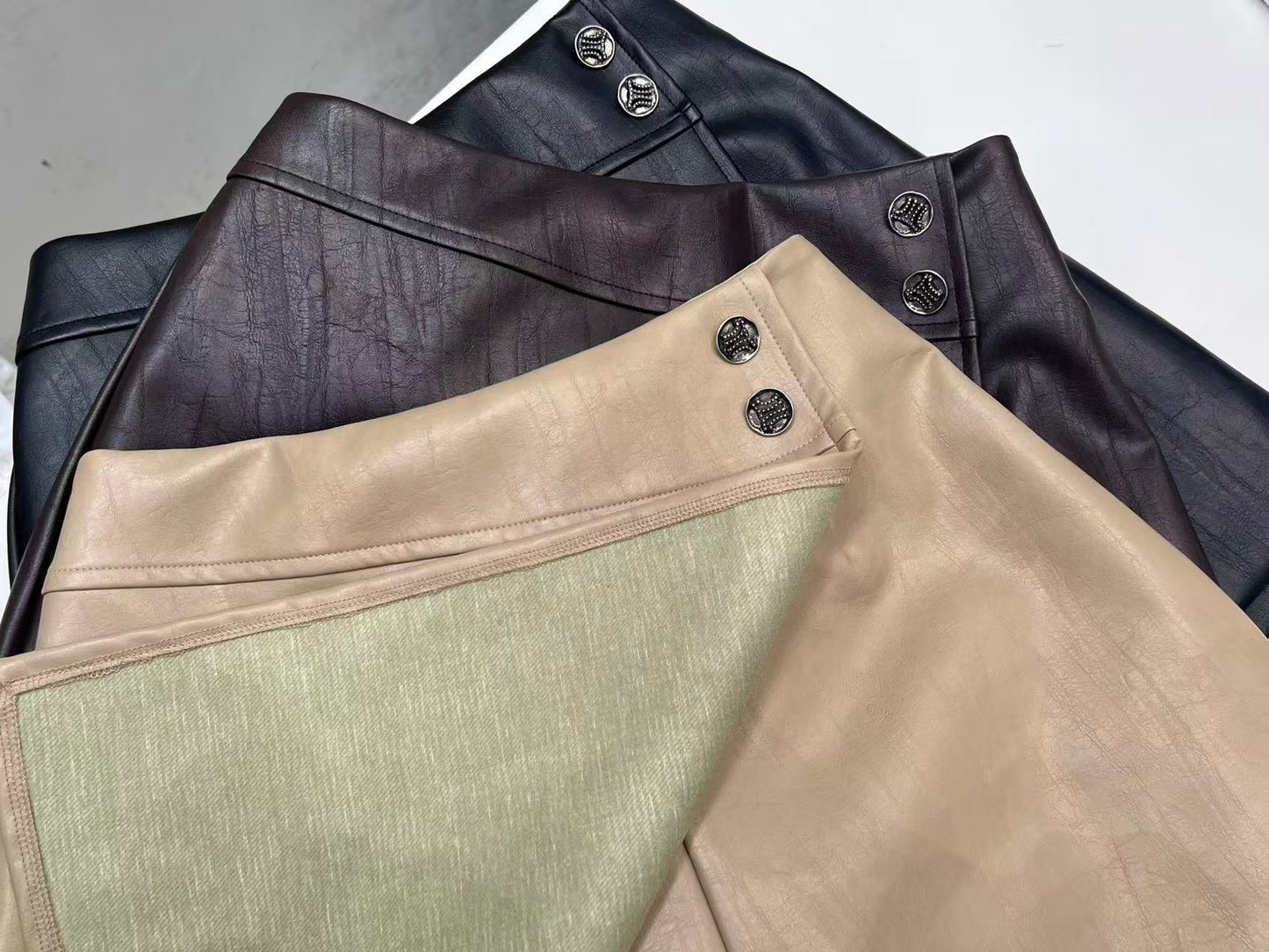 Leather Skirt Shorts