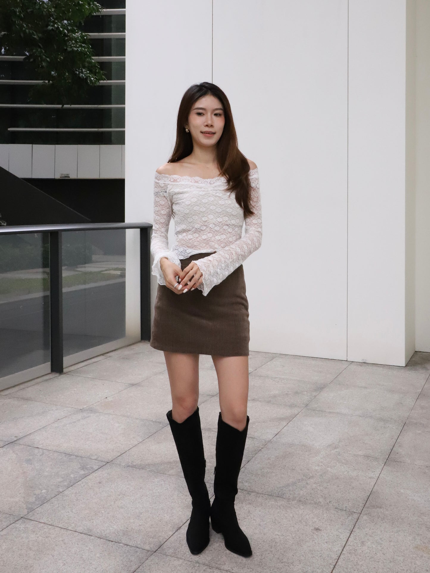 Whole Lace Off Shoulder Top