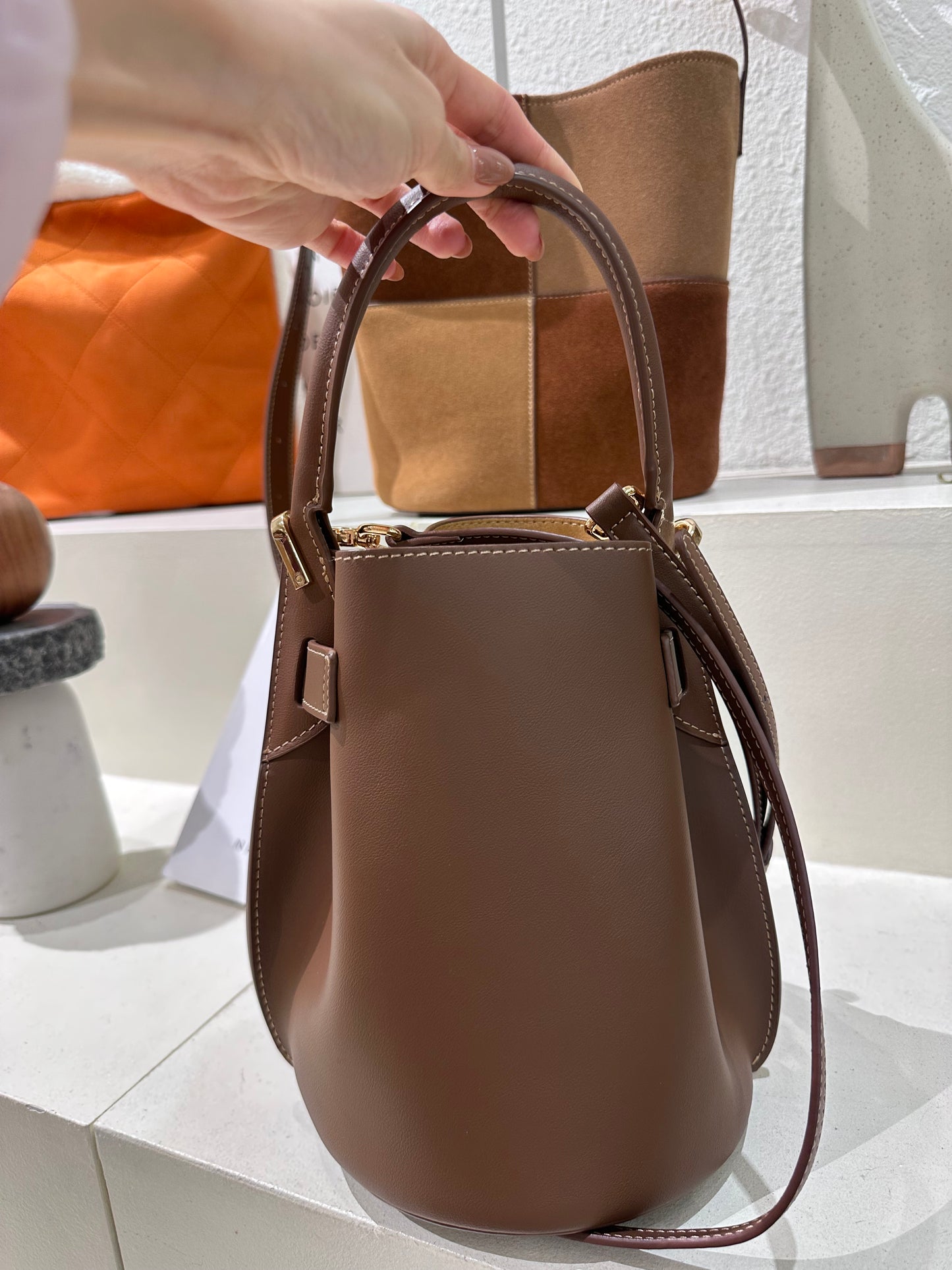 Half Leather 3 ways Bag