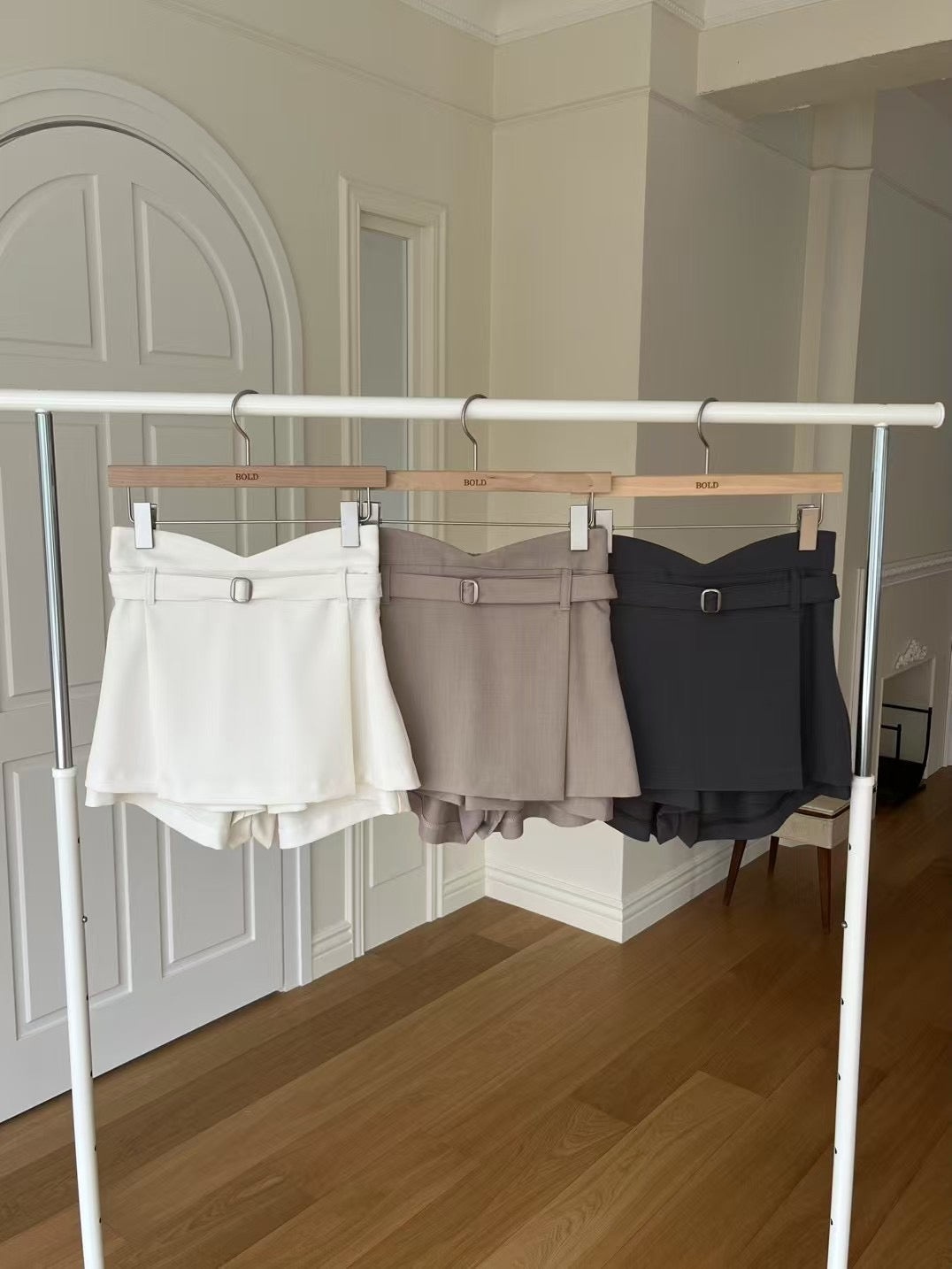 Belt Chiffon Skirt Short