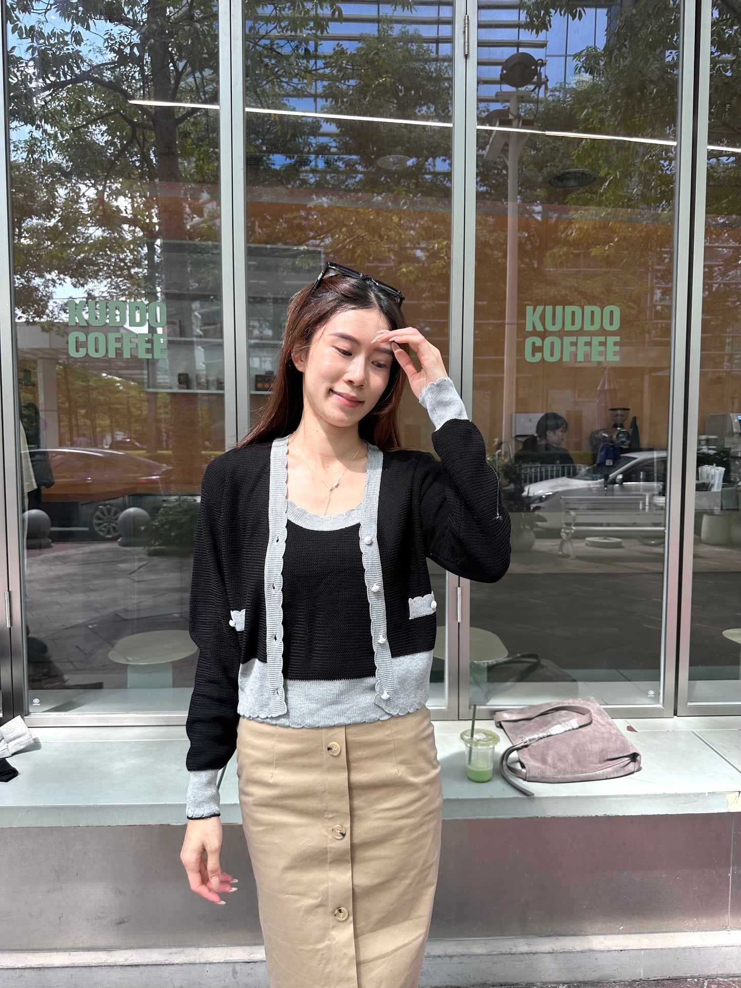 Pearl Knitted Tank & Cardigan Set