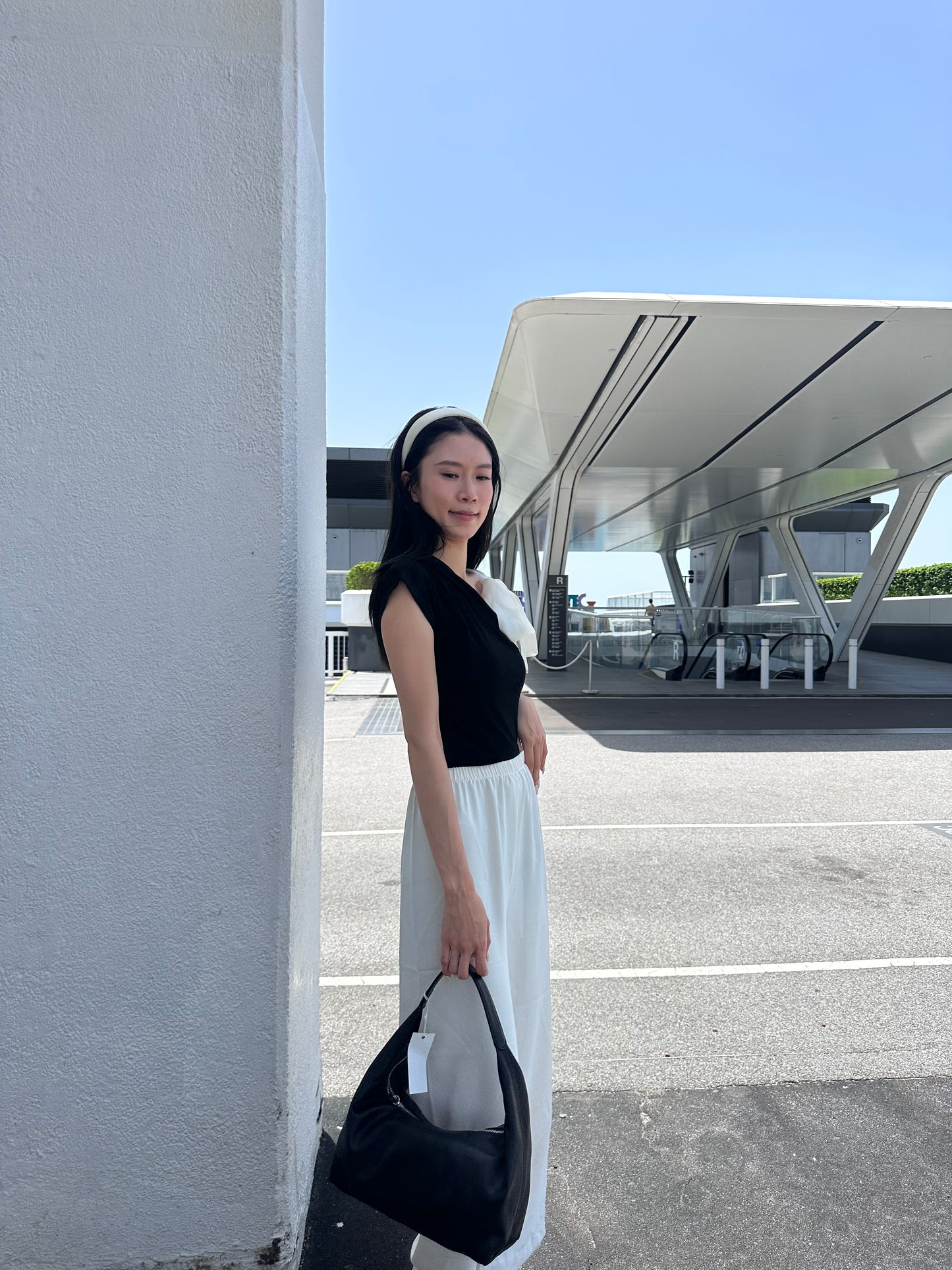 One Ribbon Cotton T Top
