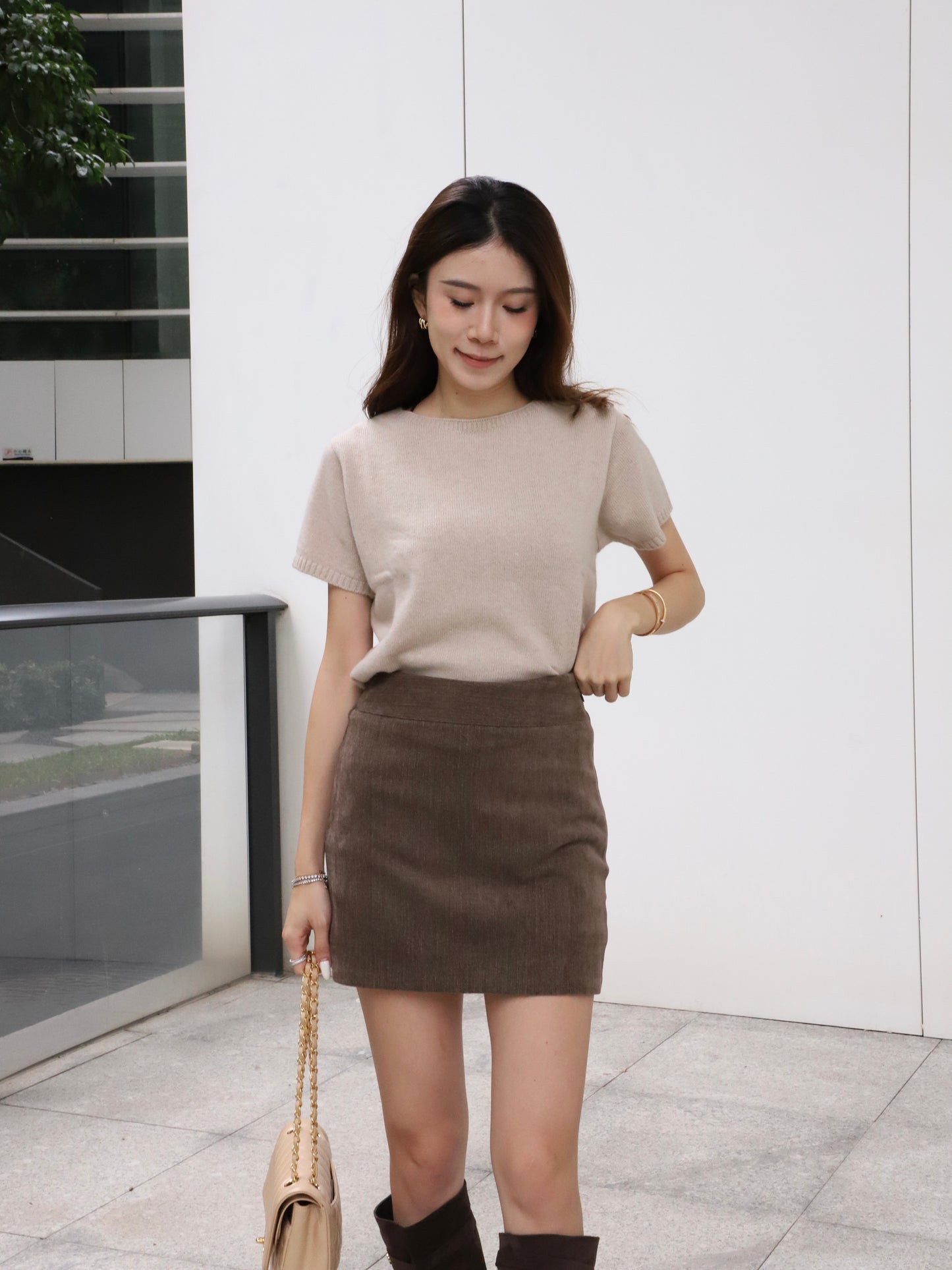 Cashmere & Wool Shorts T Top
