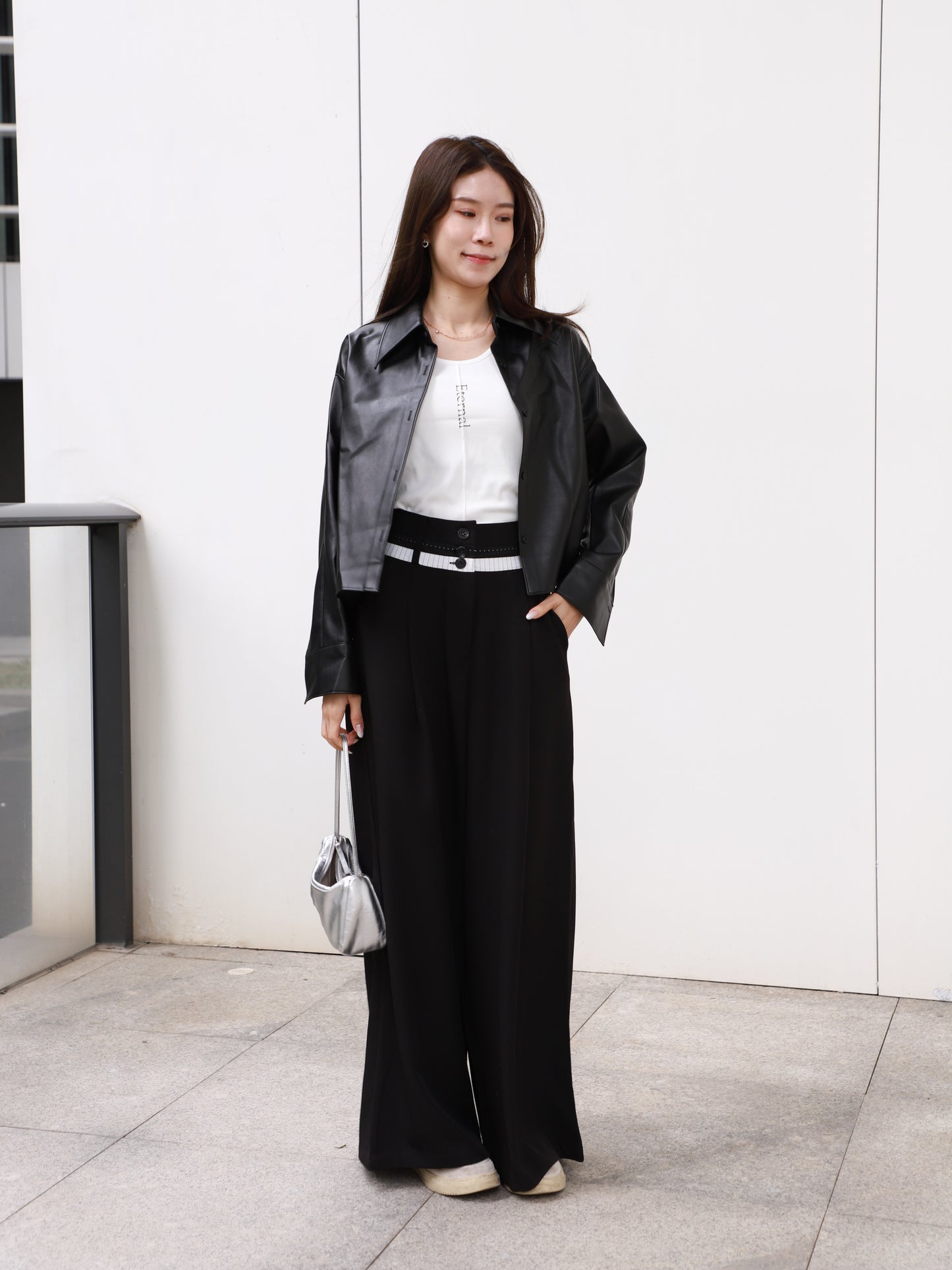 Waist Detailed Chiffon Pants