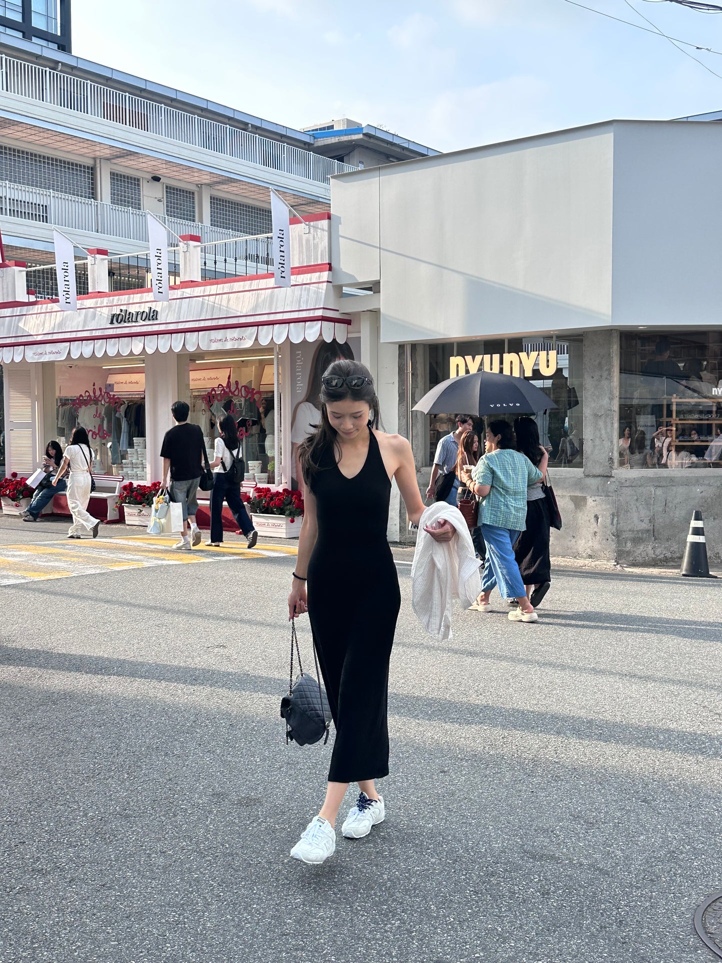 Cross Neck Cotton Maxi Dress