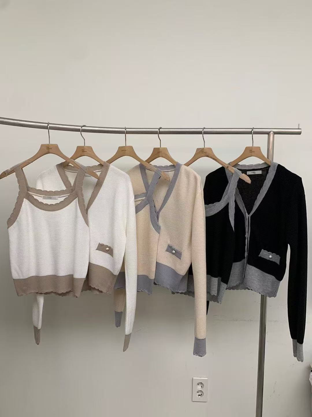 Pearl Knitted Tank & Cardigan Set