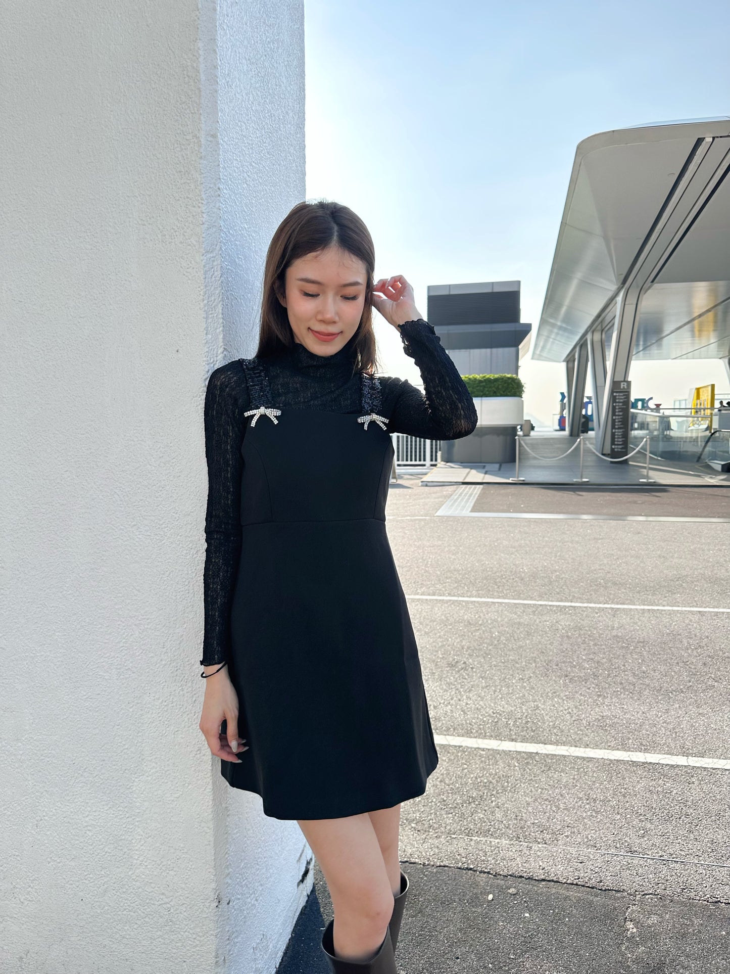 Diamond Ribbon Christmas Dress