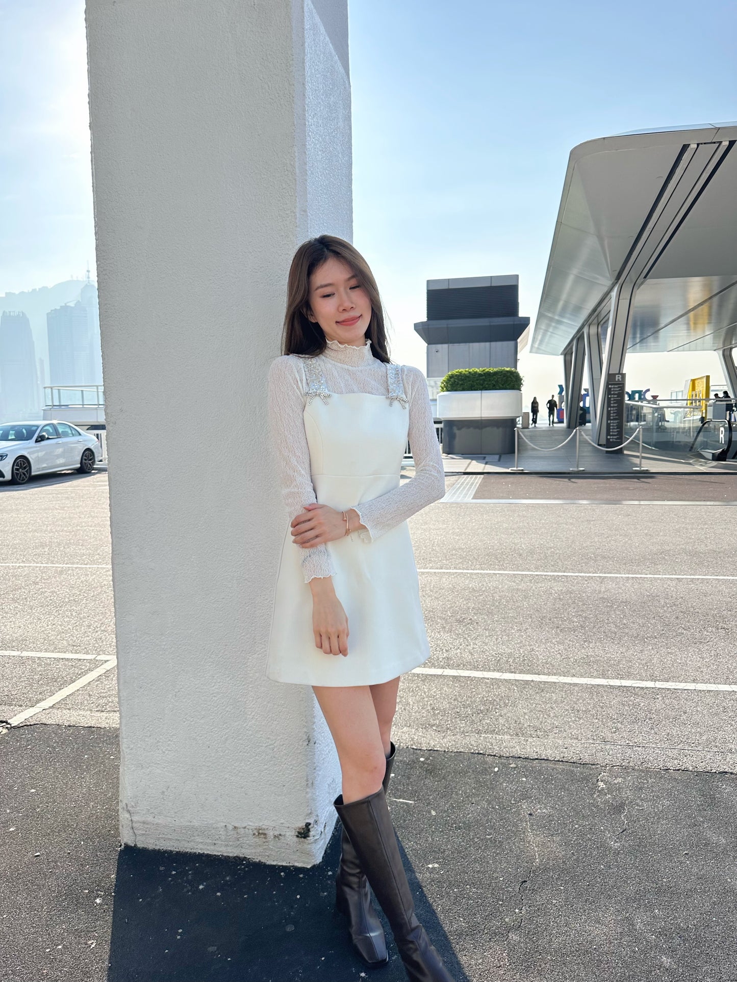 Diamond Ribbon Christmas Dress
