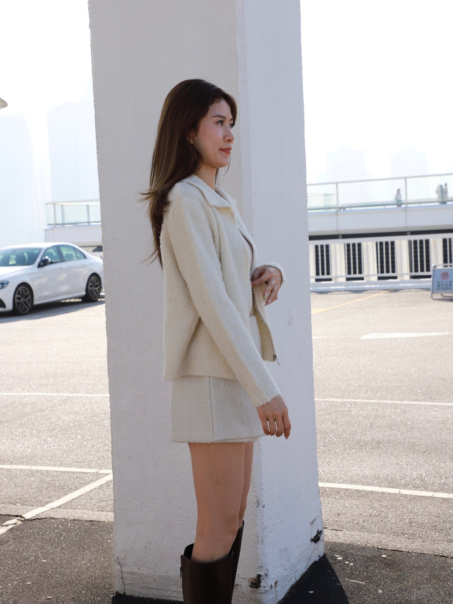 Soft Collar Thin Cardigan