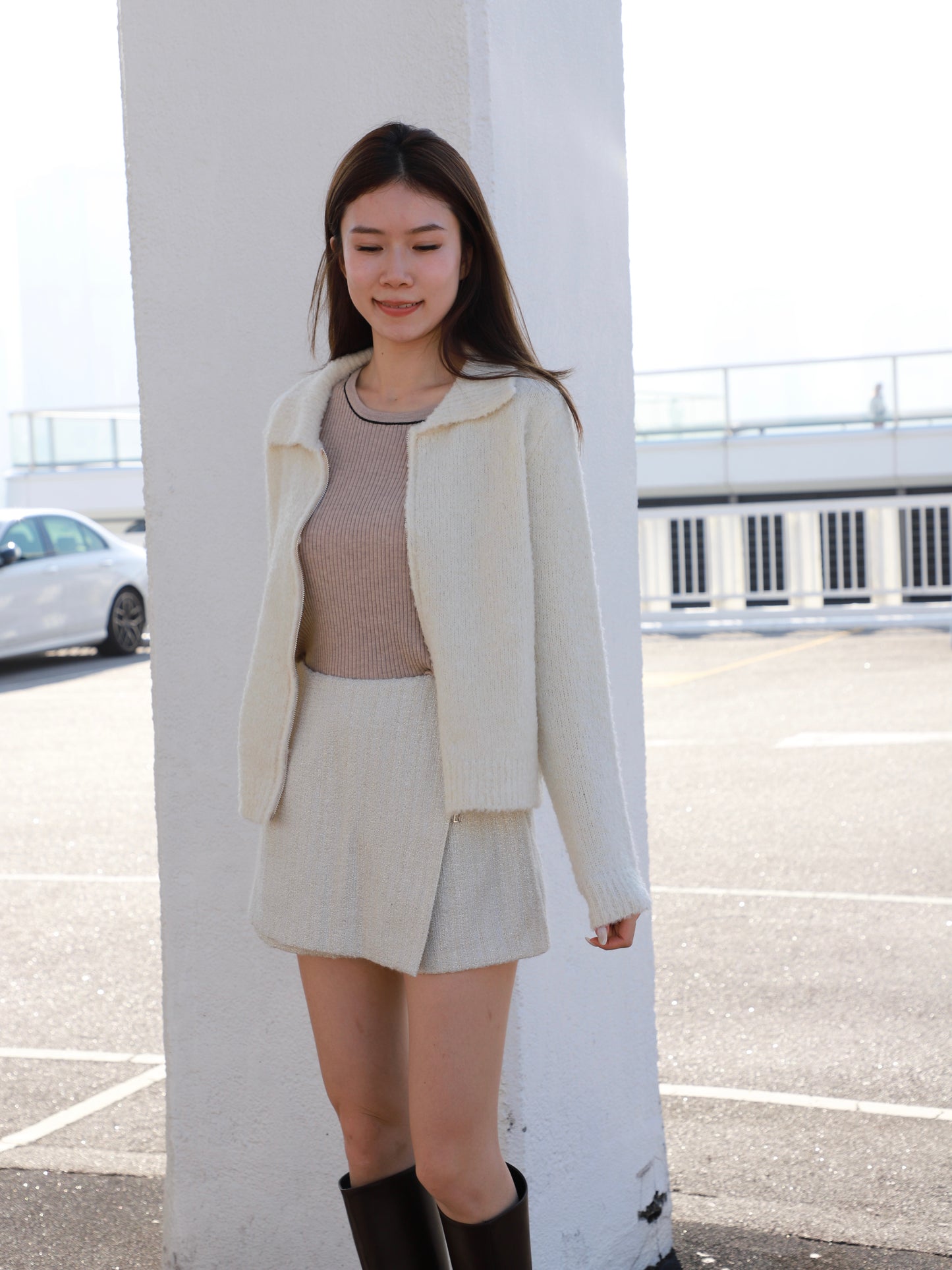 Soft Collar Thin Cardigan