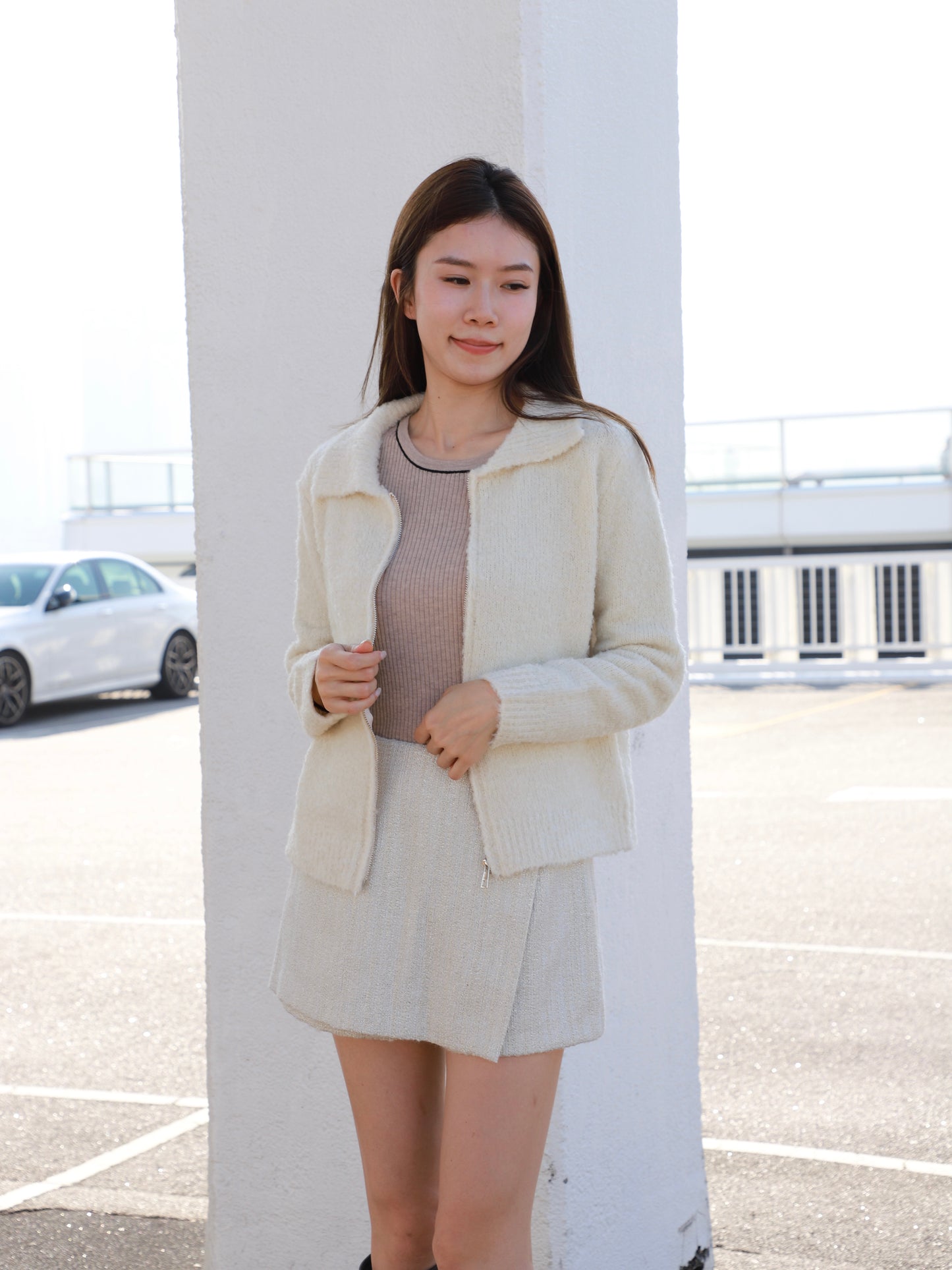 Soft Collar Thin Cardigan