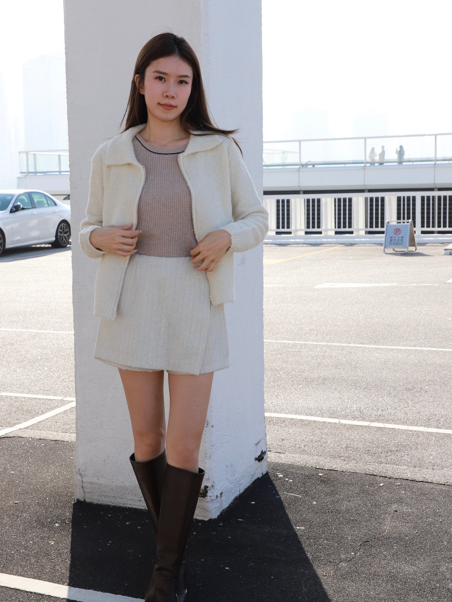 Soft Collar Thin Cardigan