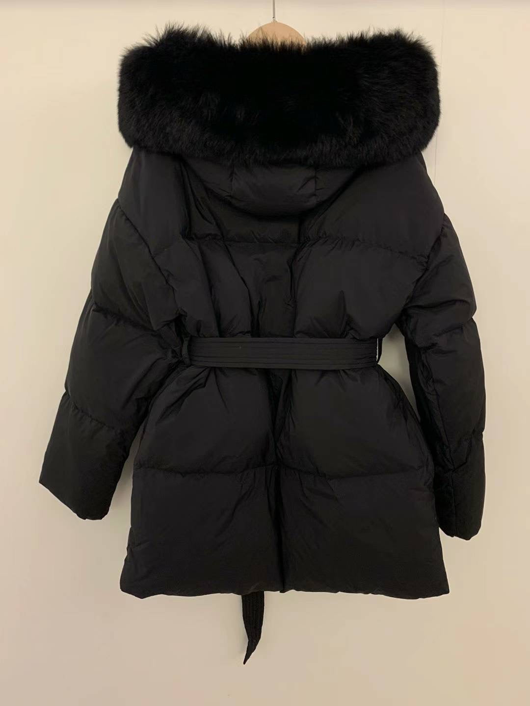 Fox Fur & Duck Down Long Jacket with Hat