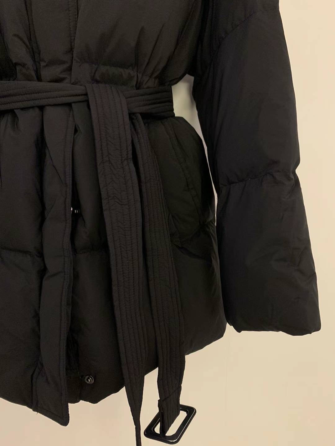 Fox Fur & Duck Down Long Jacket with Hat