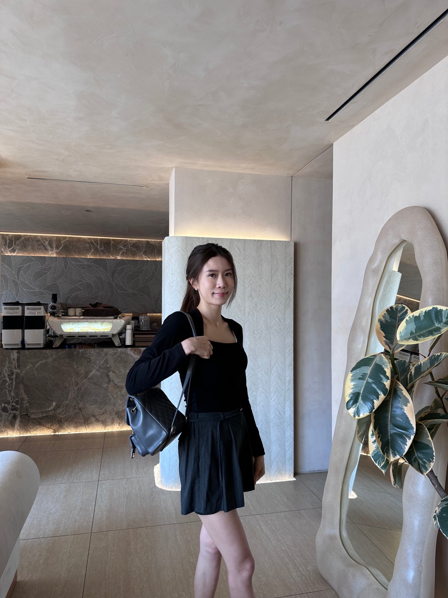 Square Neck Long Sleeves with Pads