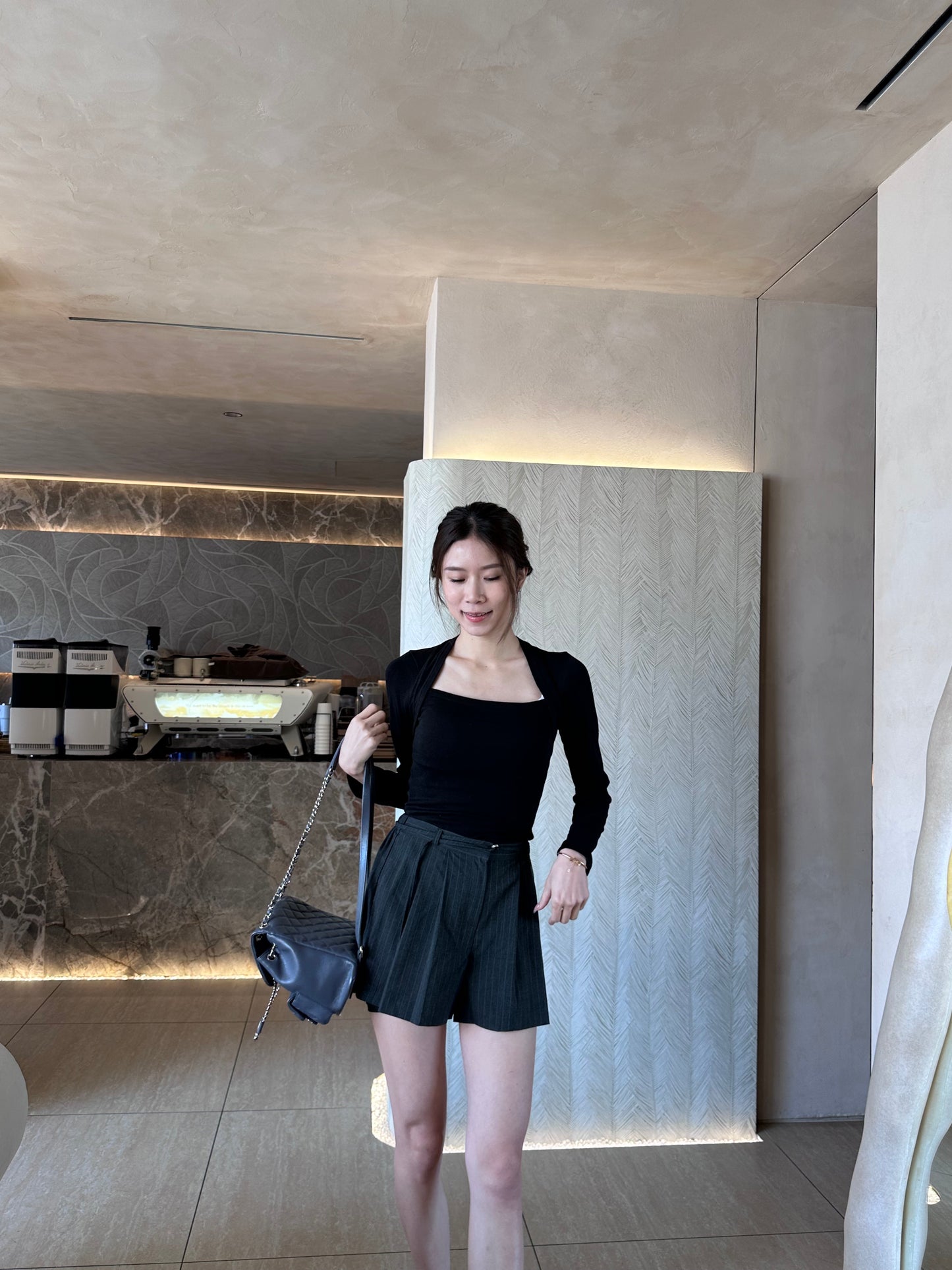 Square Neck Long Sleeves with Pads