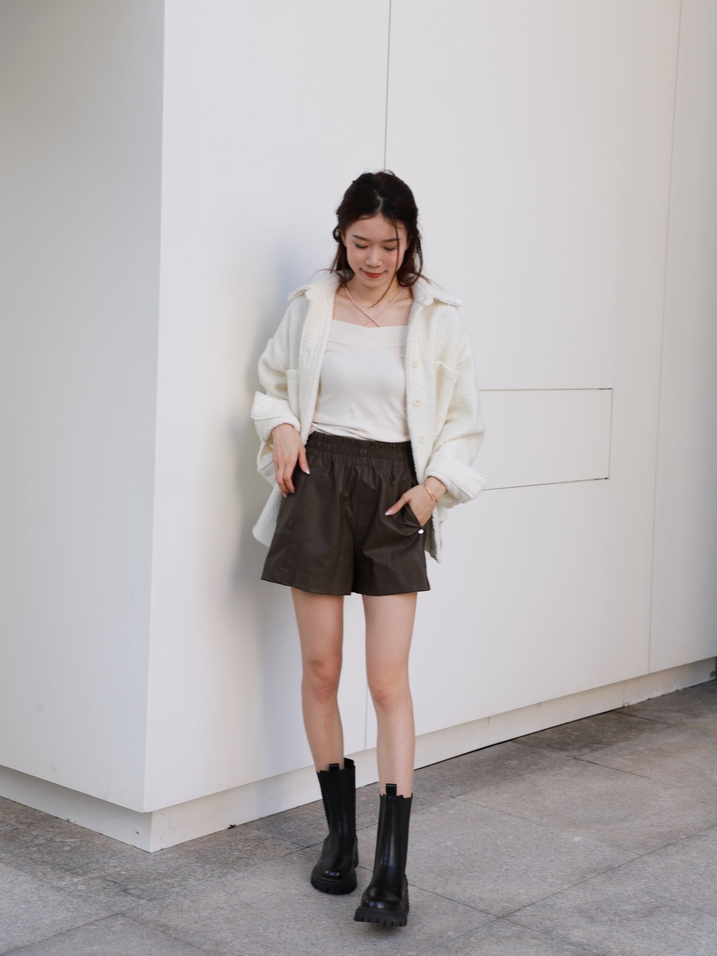 Tweed Oversized Shirt Jacket