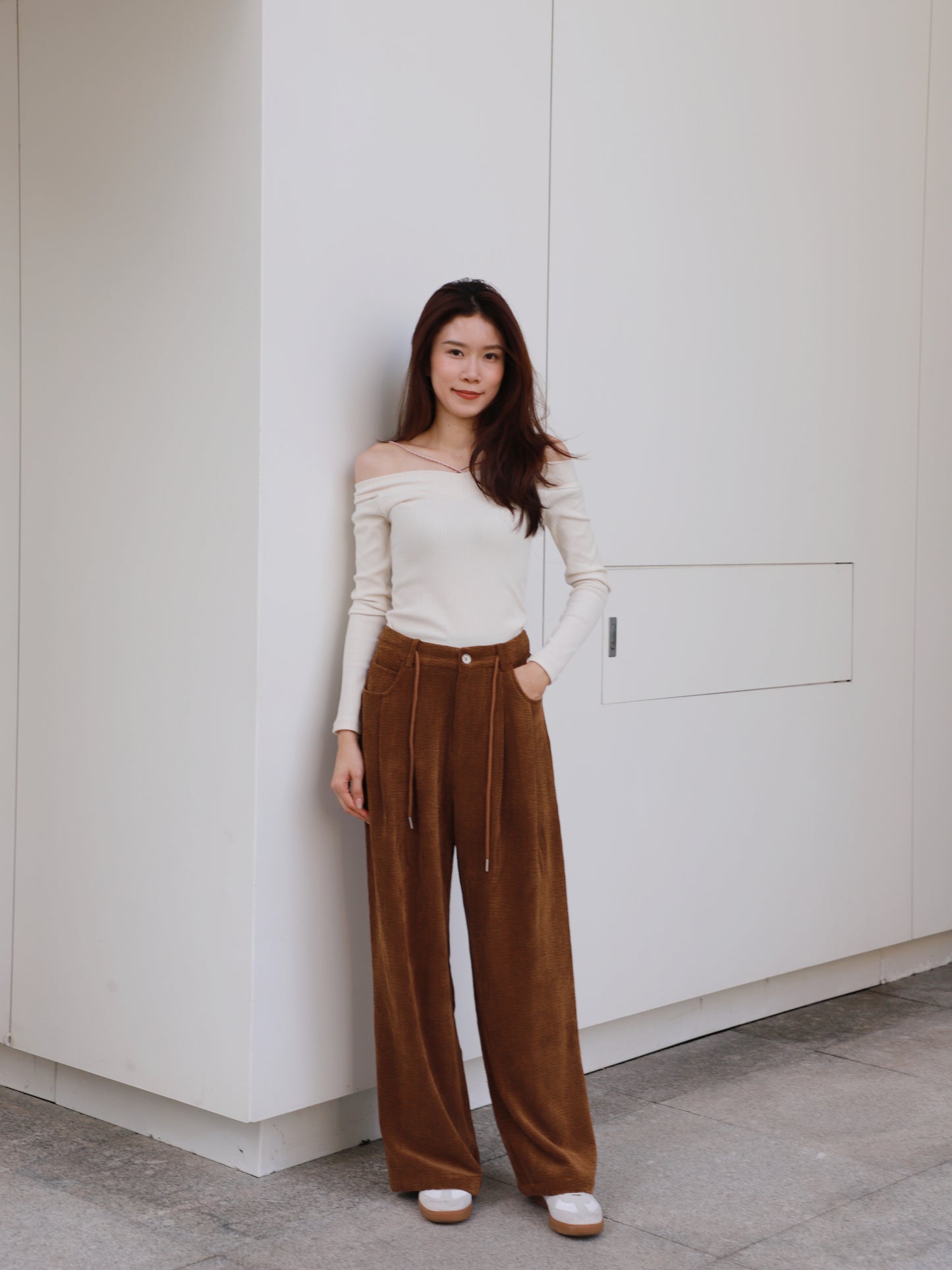 Velvet Wide Leg Pants