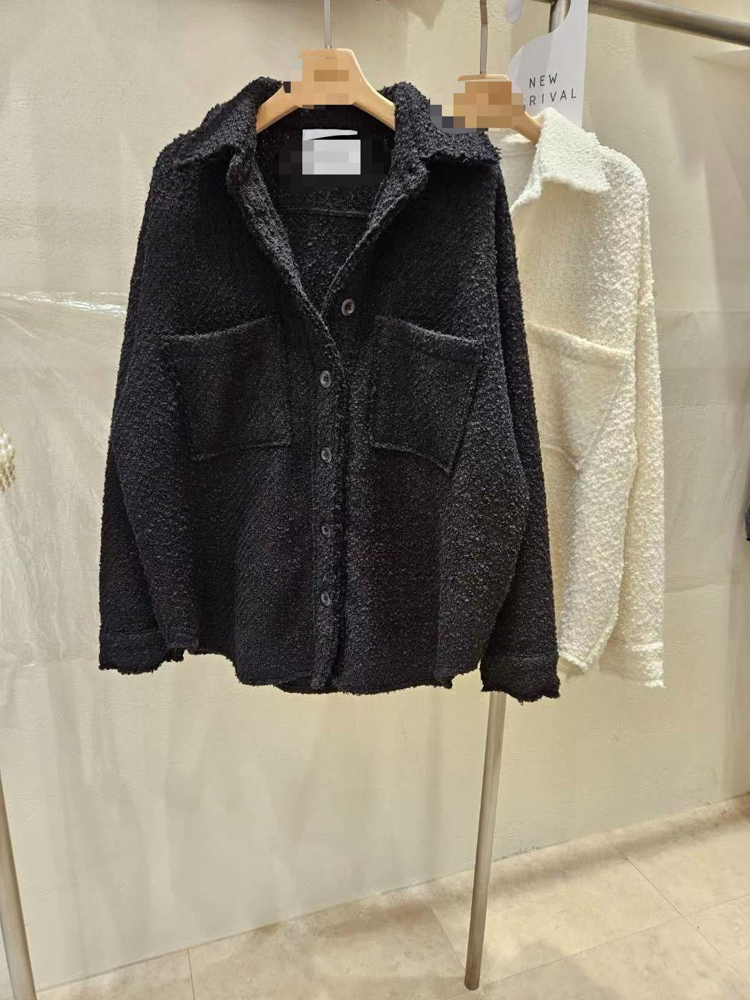Tweed Oversized Shirt Jacket