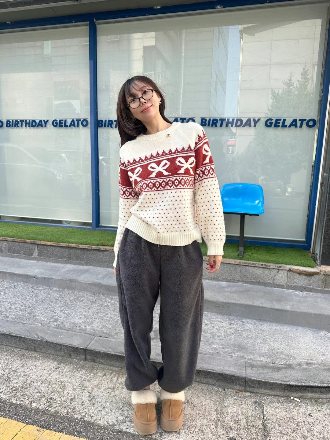 Ribbon Christmas Sweater