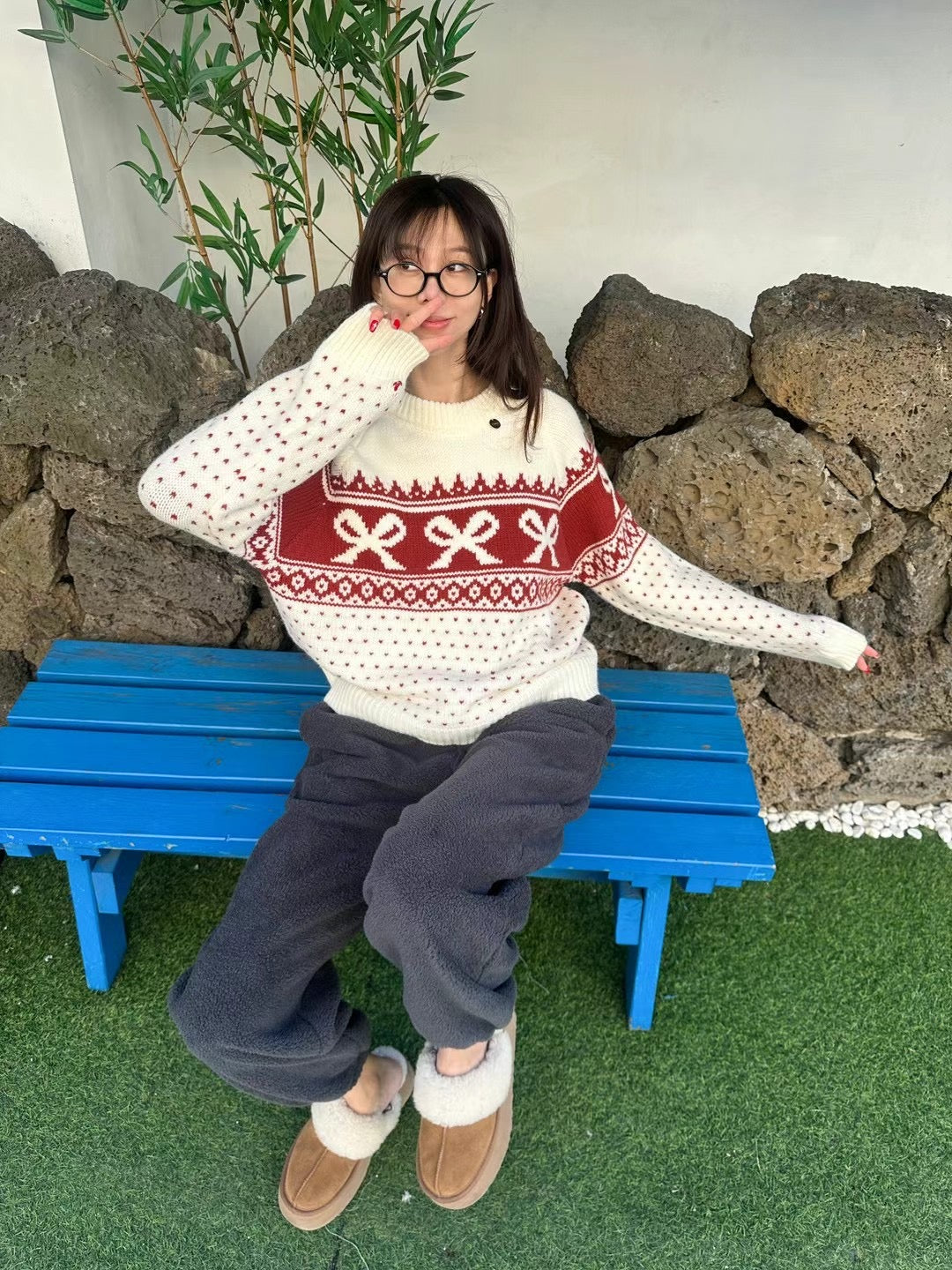 Ribbon Christmas Sweater