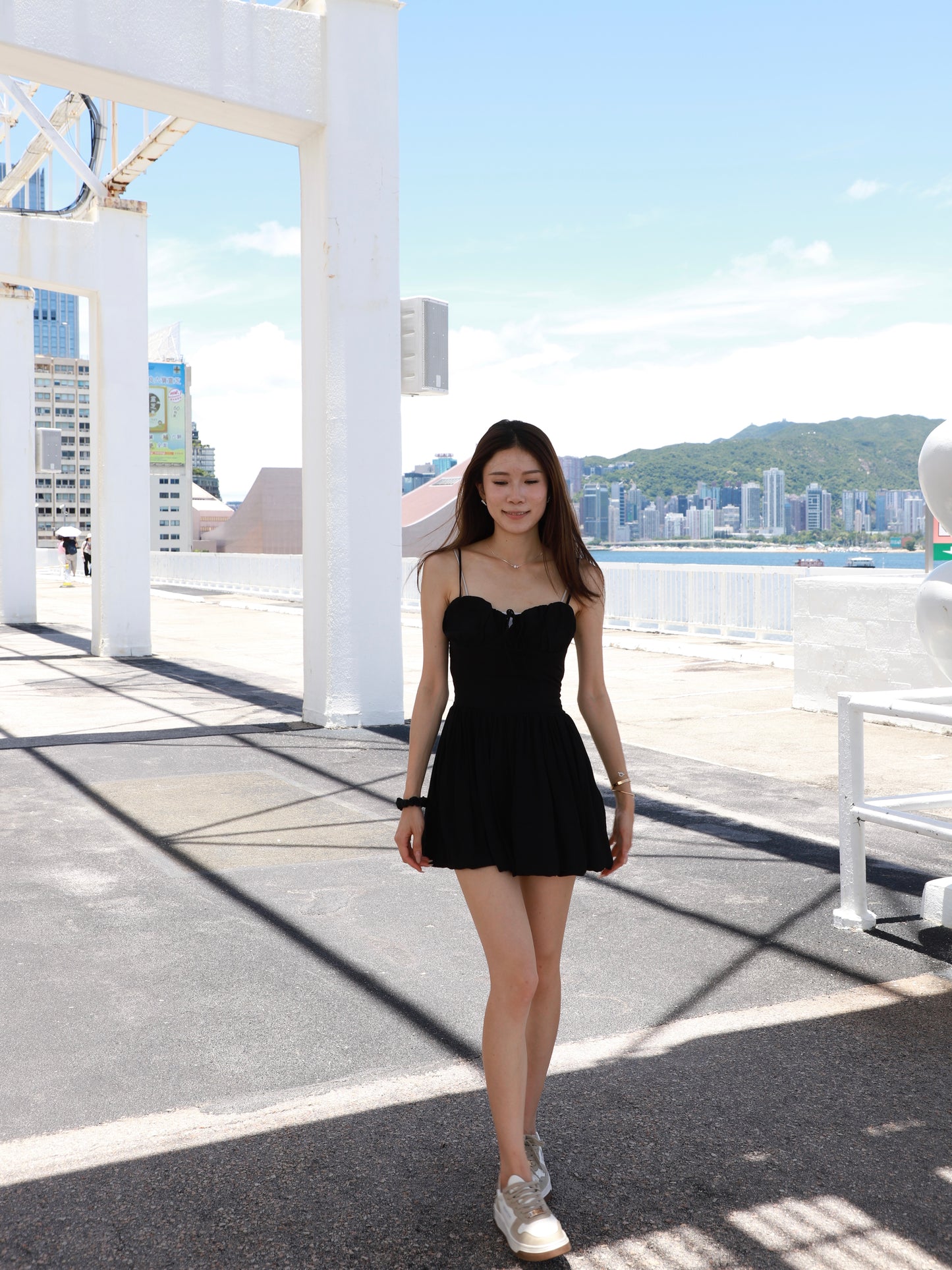 Puffy Chiffon Mini Dress