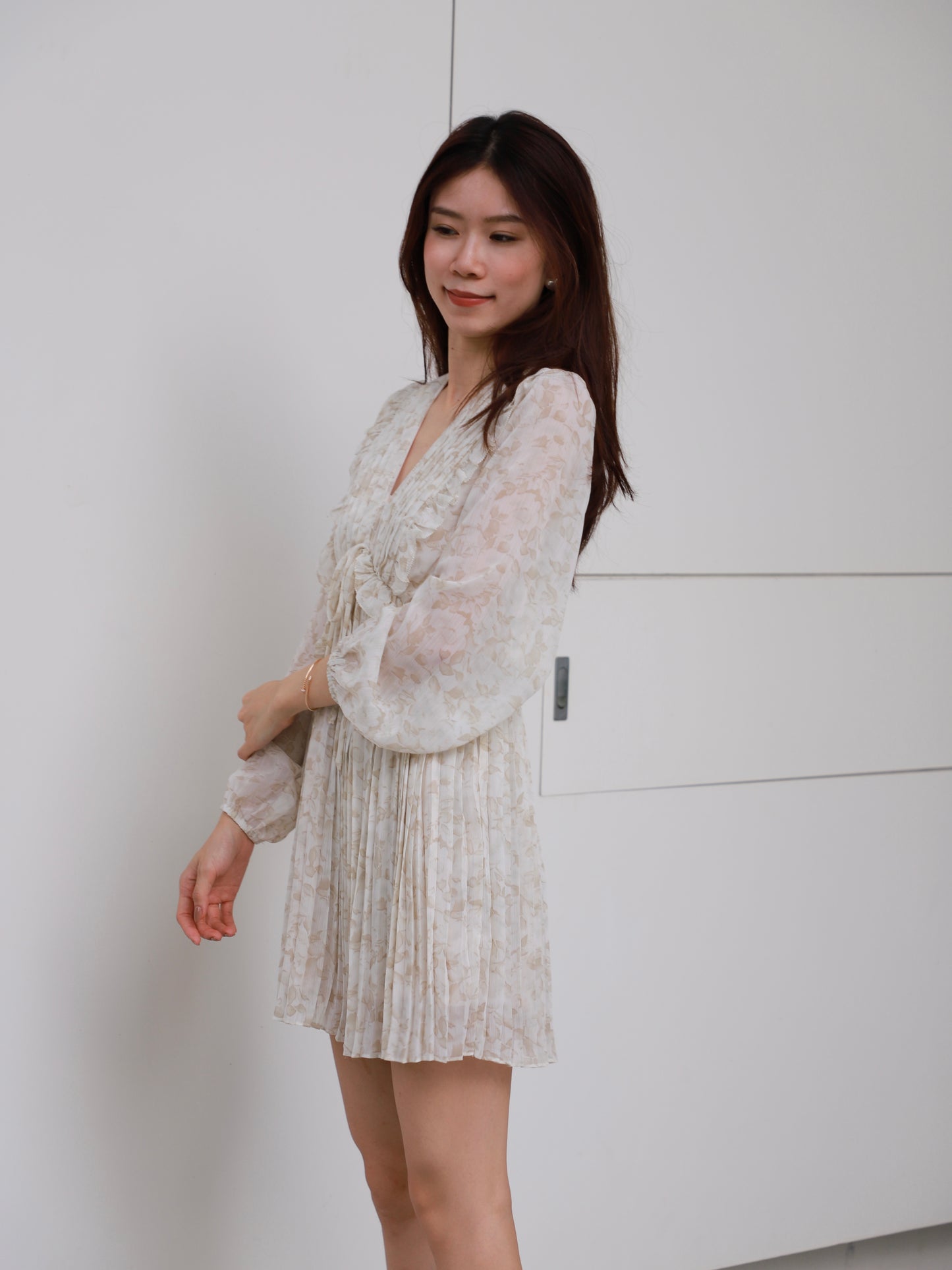 V neck Tie Waist Fairy Mini Dress