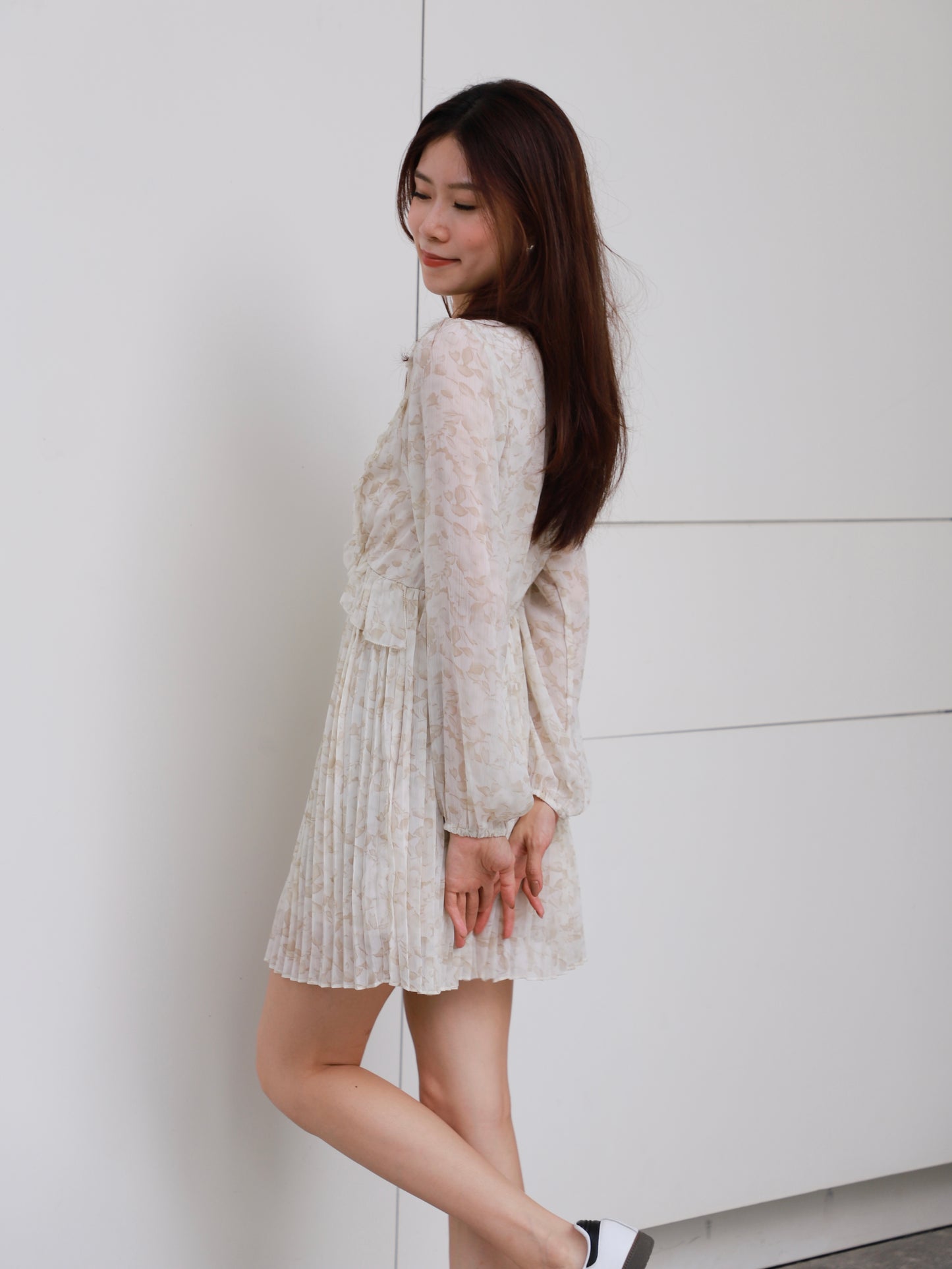 V neck Tie Waist Fairy Mini Dress