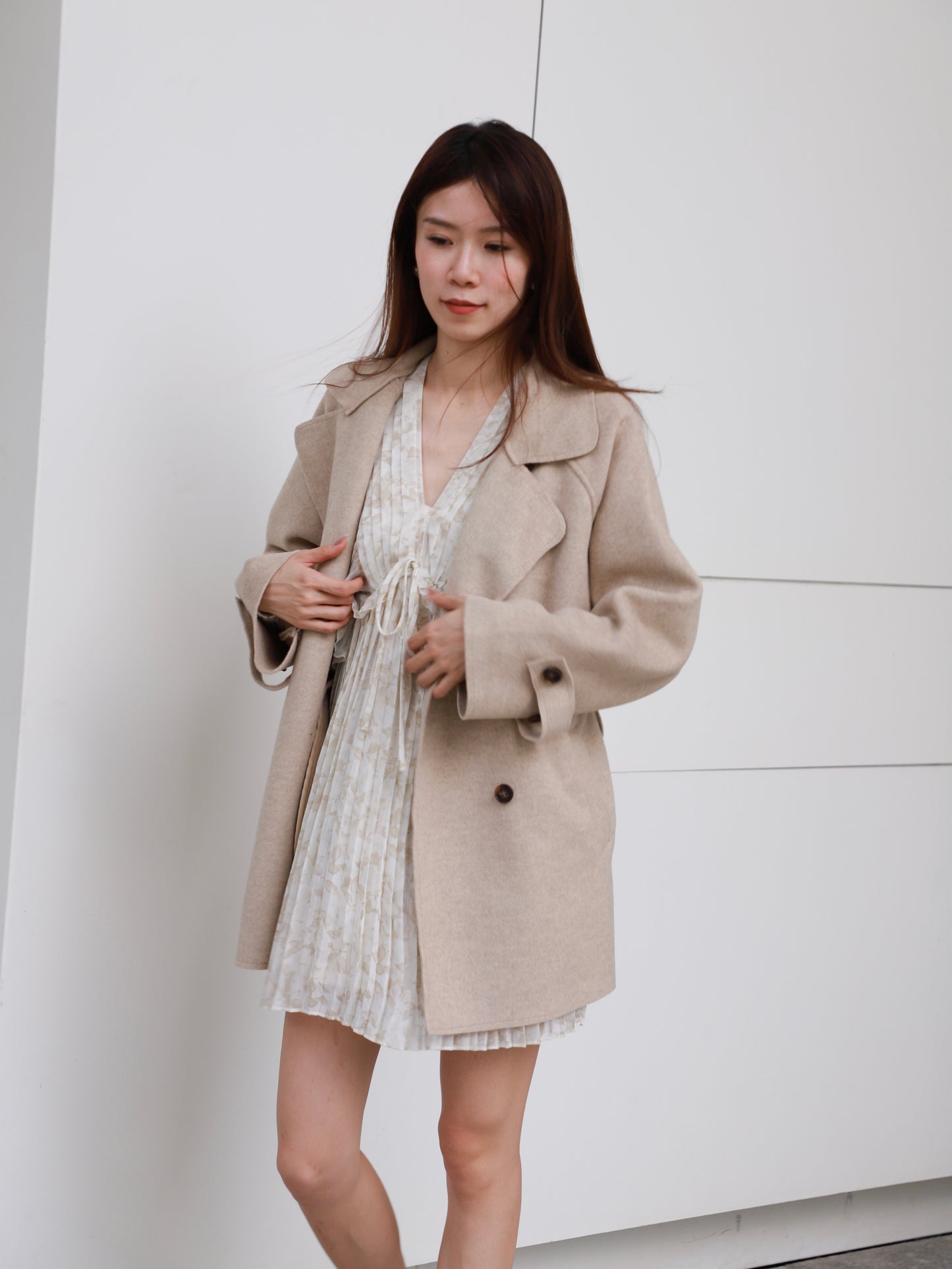 V neck Tie Waist Fairy Mini Dress