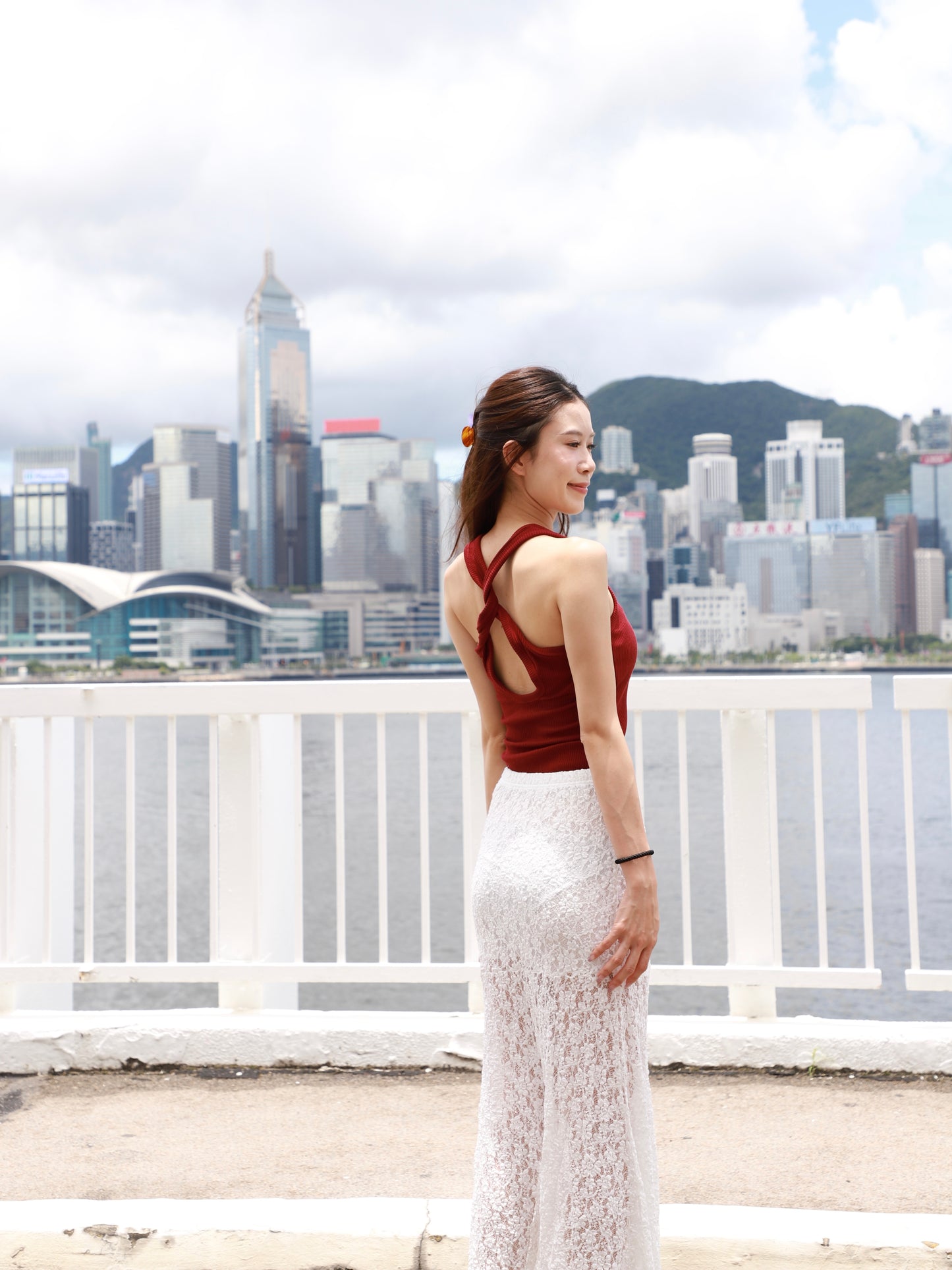 Lace Flexible Maxi Skirt