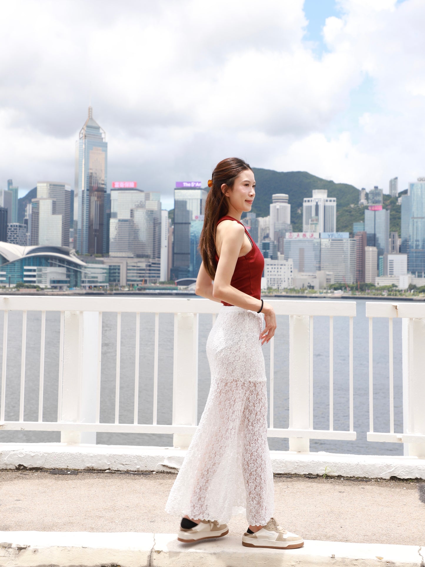 Lace Flexible Maxi Skirt