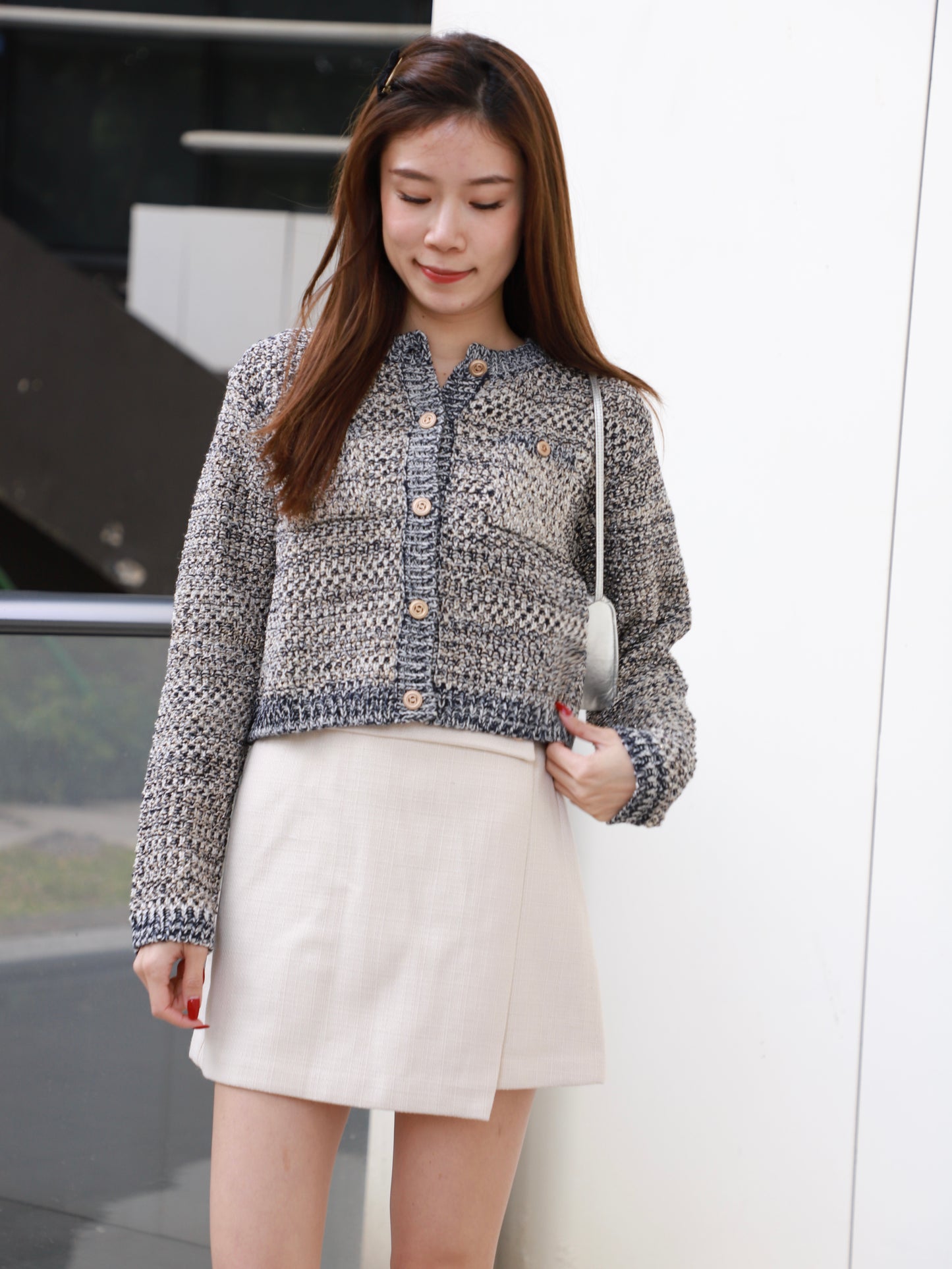Wool Bling Tweed Cardigan