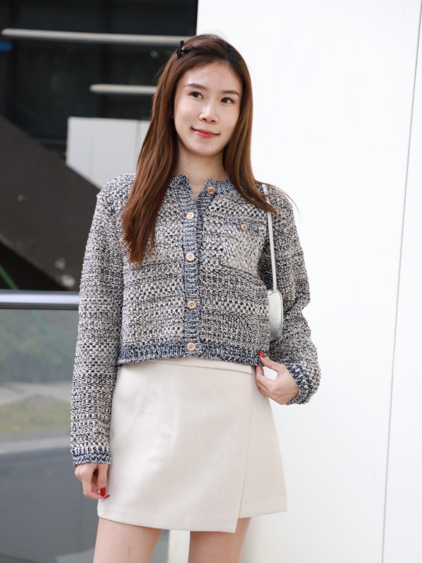 Wool Bling Tweed Cardigan