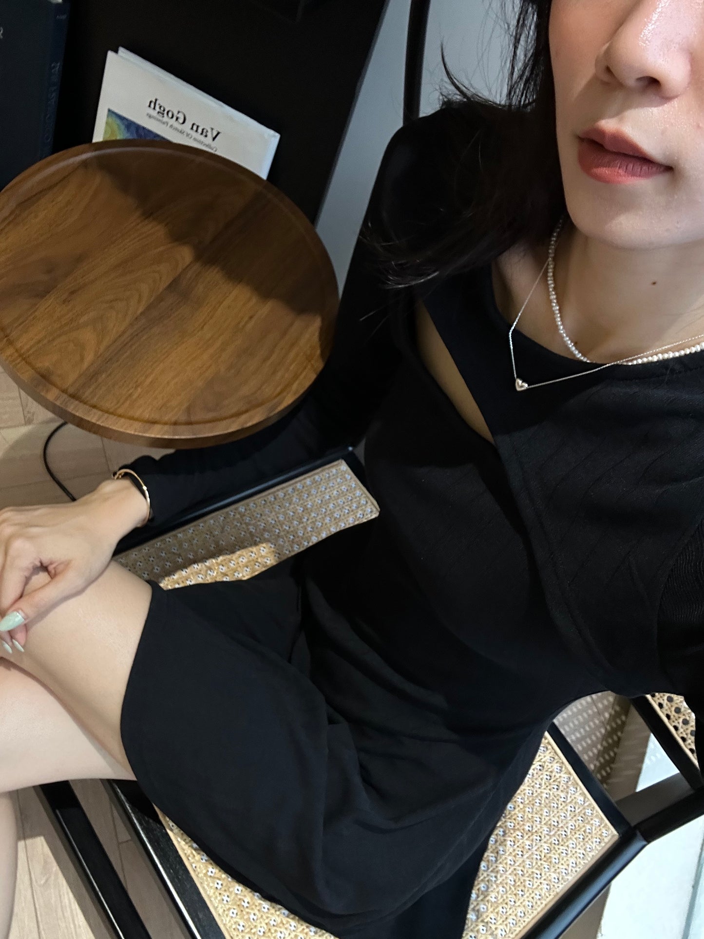 Hole on Chest A Lined Mini Dress