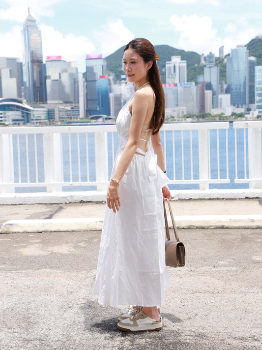 Cross Back Shirt Like Maxi Dress