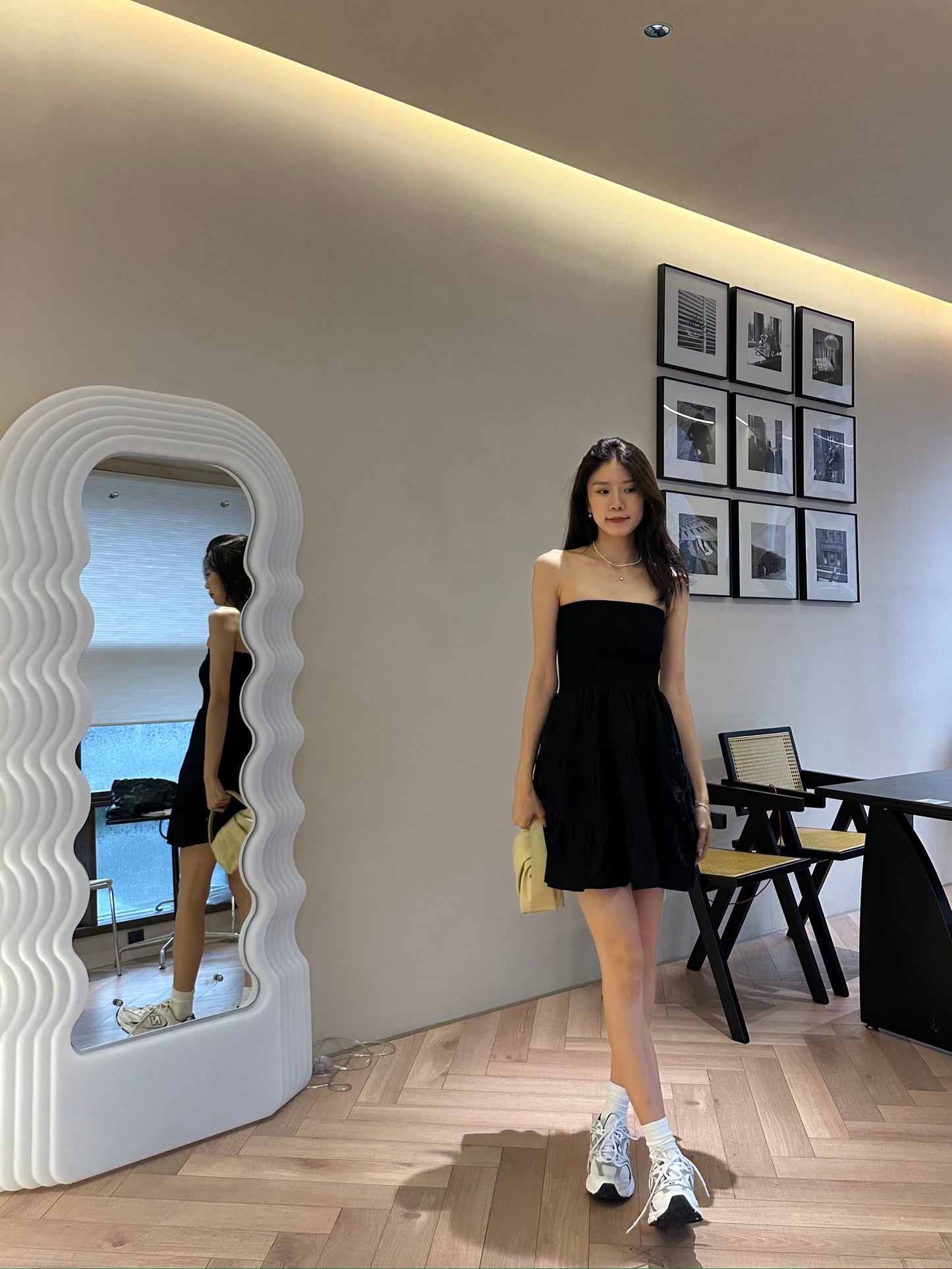 Off Shoulder Cup Cake Mini Dress