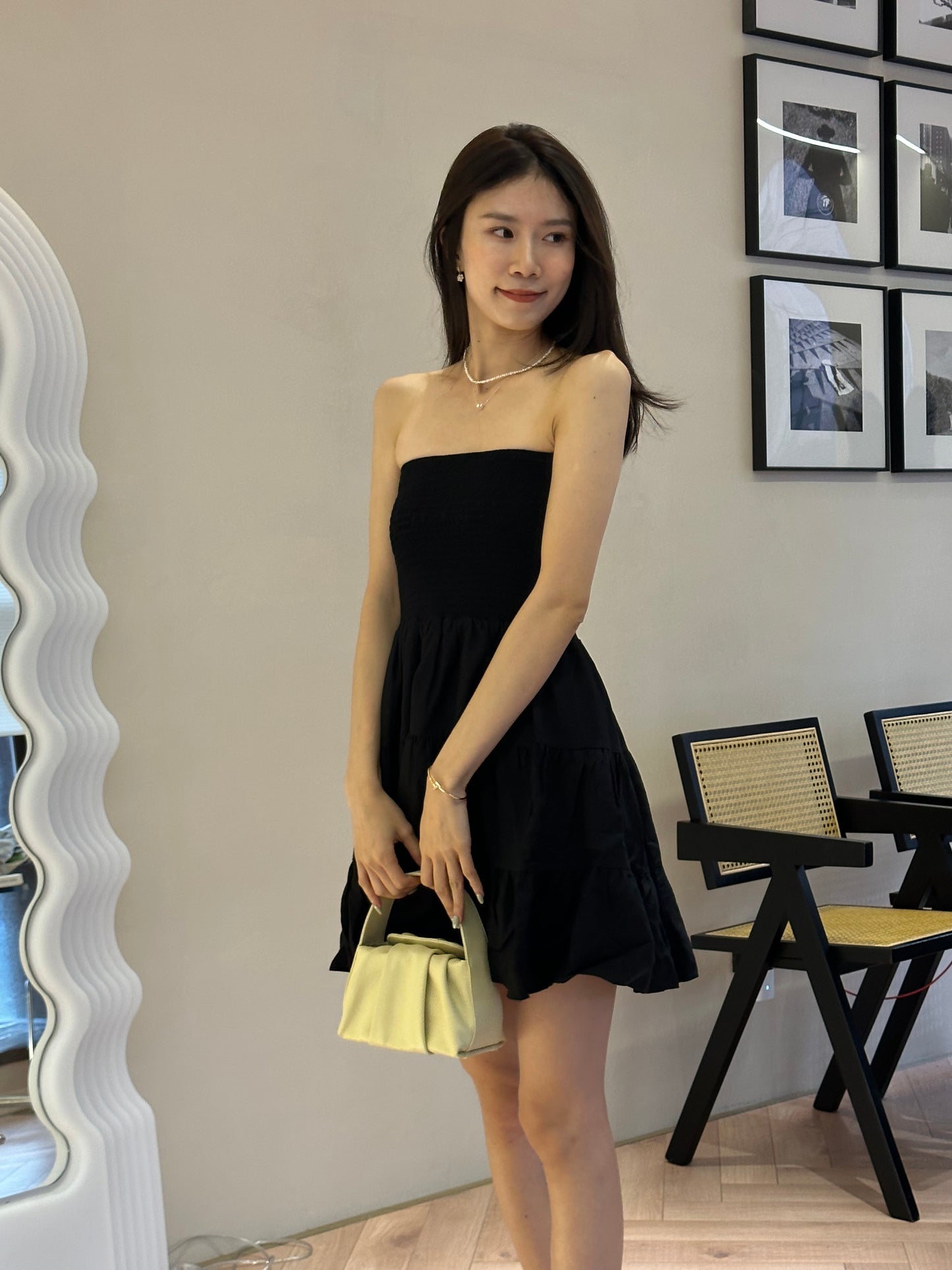 Off Shoulder Cup Cake Mini Dress